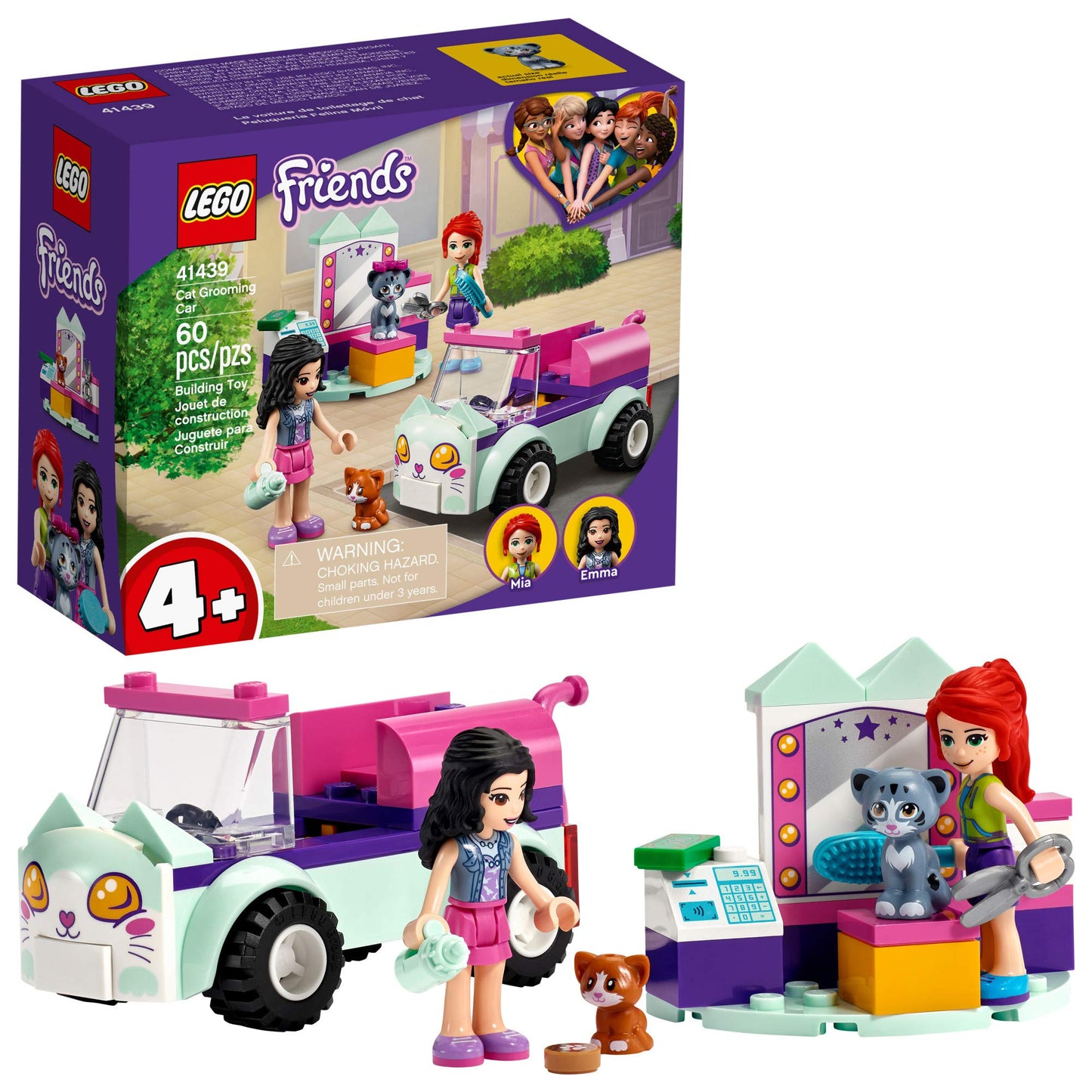 LEGO Friends Cat Grooming Car 41439 Building Kit | Creative Play for Ages 4+