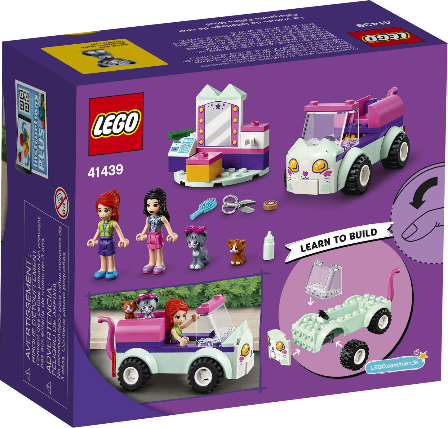 LEGO Friends Cat Grooming Car 41439 Building Kit | Creative Play for Ages 4+