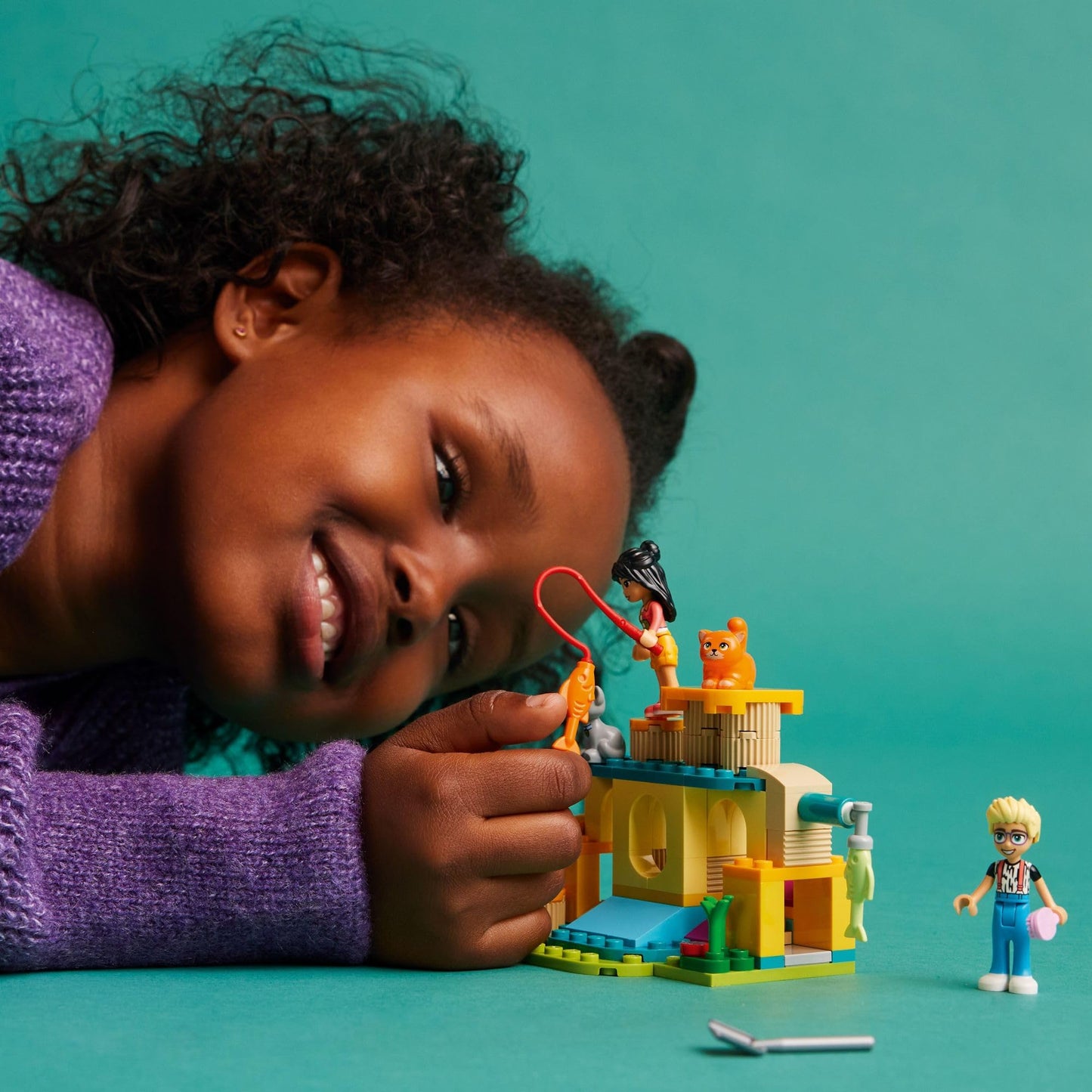 LEGO Friends Cat Playground Adventure 42612 | Buildable Cat Toy with Liann & Olly