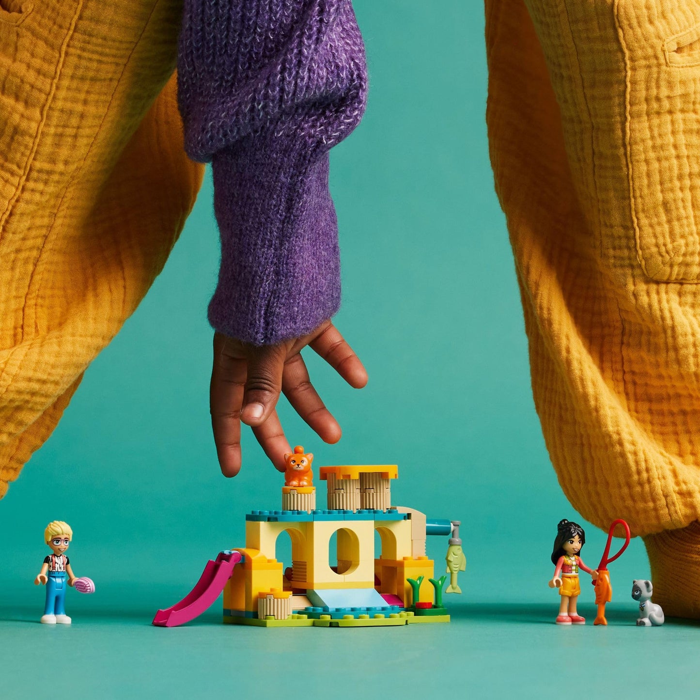 LEGO Friends Cat Playground Adventure 42612 | Buildable Cat Toy with Liann & Olly