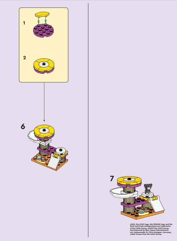 LEGO Friends Cat Tree with Kitten Shadow Micro Set – 24 Pieces | Compact Play