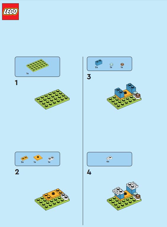 LEGO Friends Pug with Doghouse Micro Set (24 pcs) – Bakery-Inspired, Compact Build