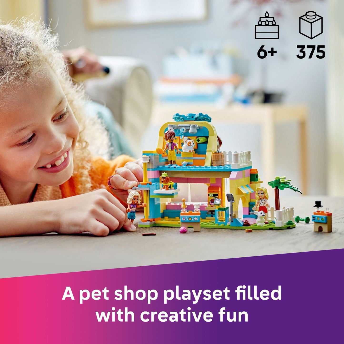 LEGO Friends Pet Accessories Shop 42650 – 3 Minidolls, Pets & Grooming Playset