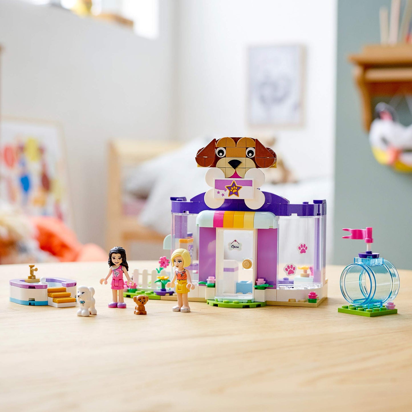 LEGO Friends Doggy Day Care 41691 – 221-Piece Kit with 2 Mini-Dolls & 2 Dogs