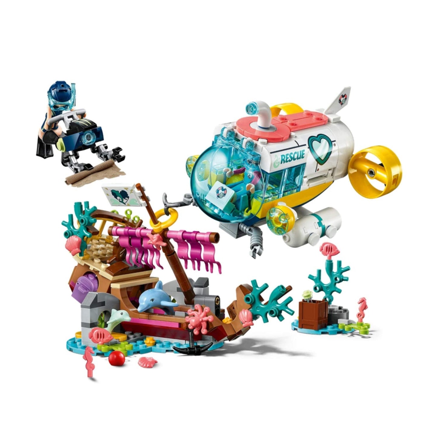 LEGO Friends Dolphins Rescue Mission 41378 - Submarine Playset with Kacey & Stephanie