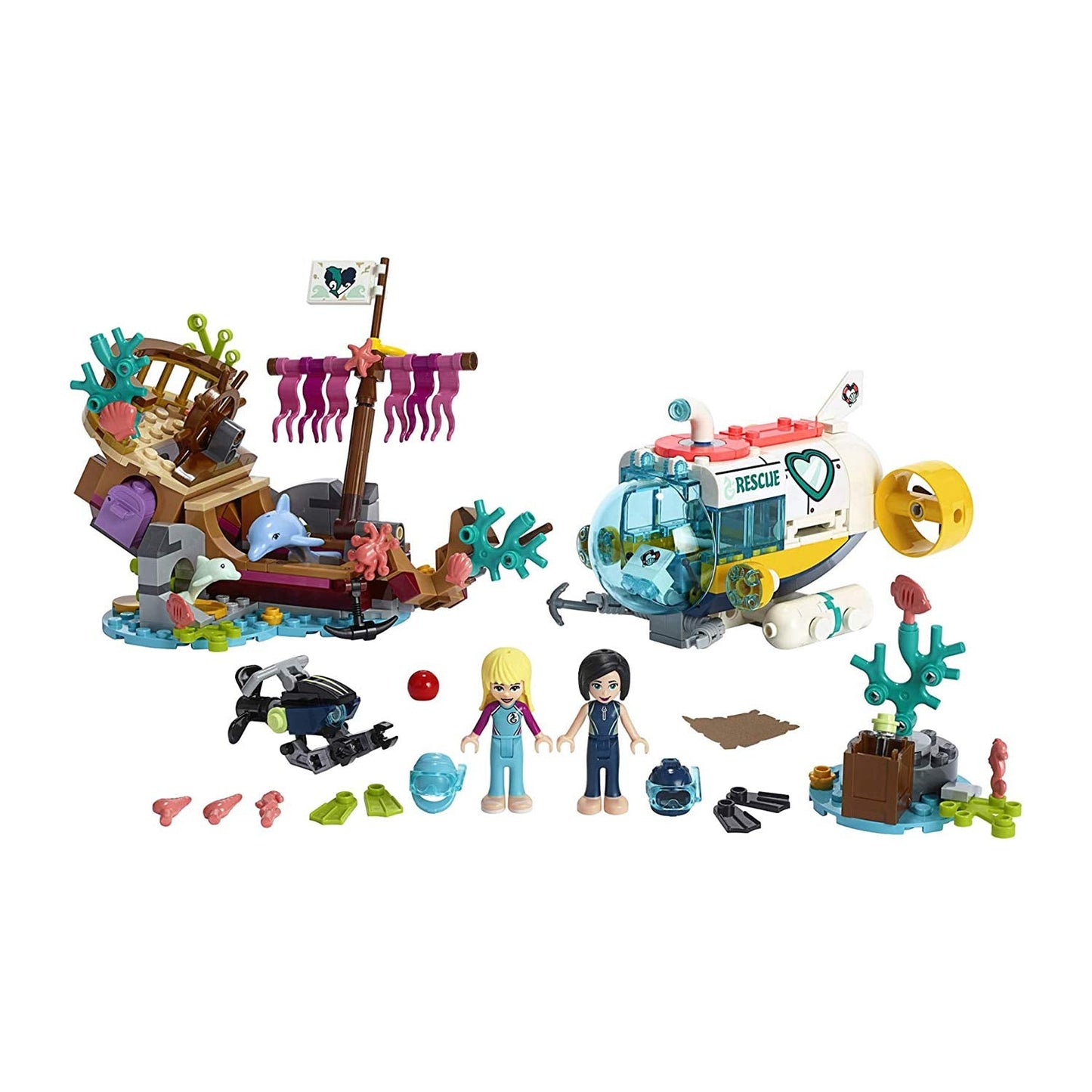 LEGO Friends Dolphins Rescue Mission 41378 - Submarine Playset with Kacey & Stephanie