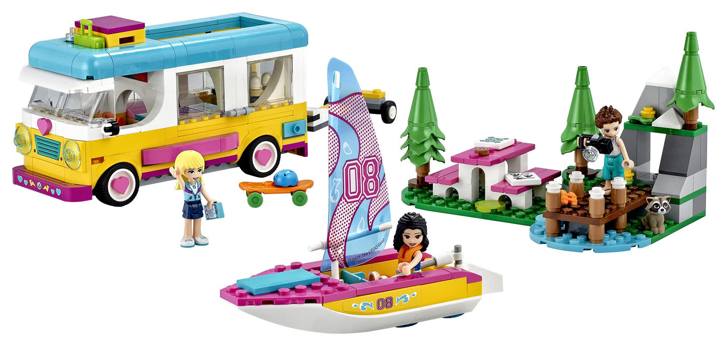 LEGO Friends Forest Camper Van & Sailboat 41681 – 487 Pieces | Outdoor Adventure Playset