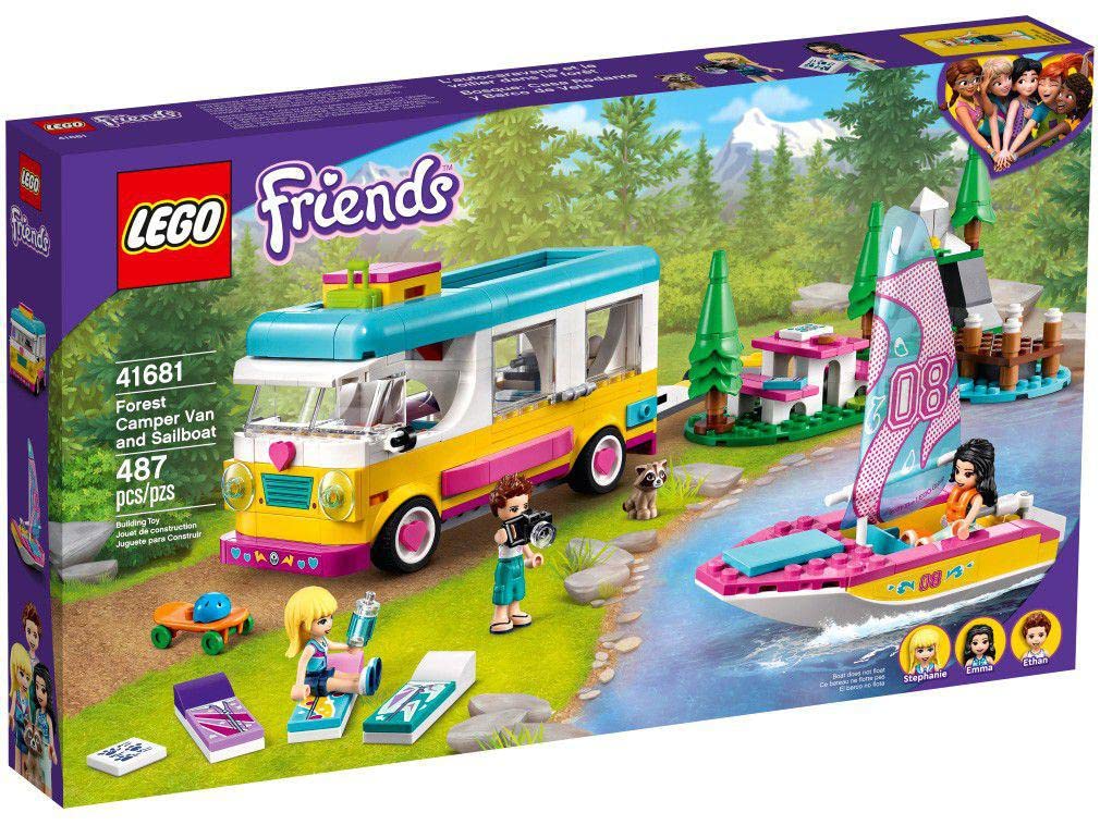 LEGO Friends Forest Camper Van and Sailboat 41681 – 487 Pieces