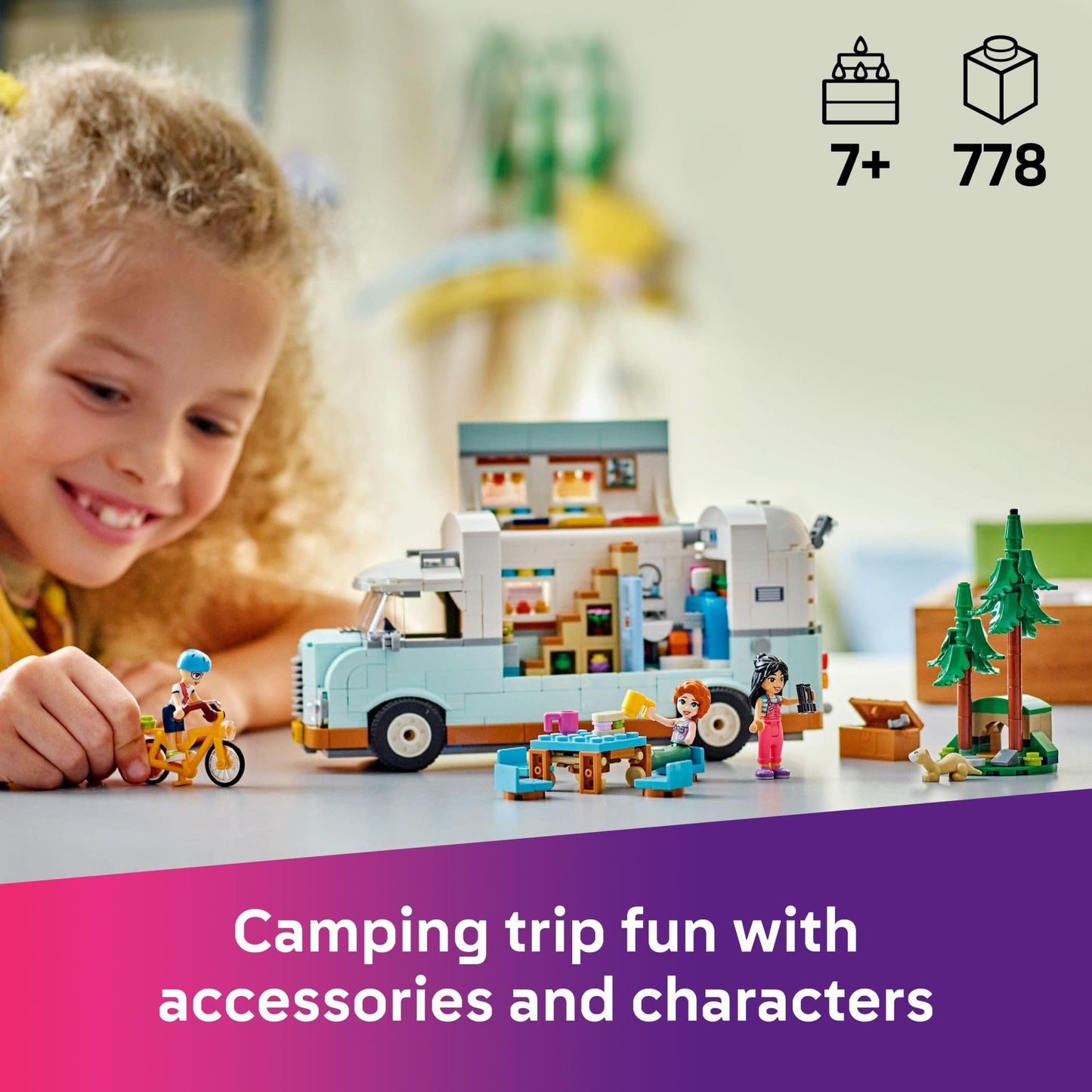 LEGO Friends Friendship Camper Van Adventure 42663 – 778-Piece Camping Set