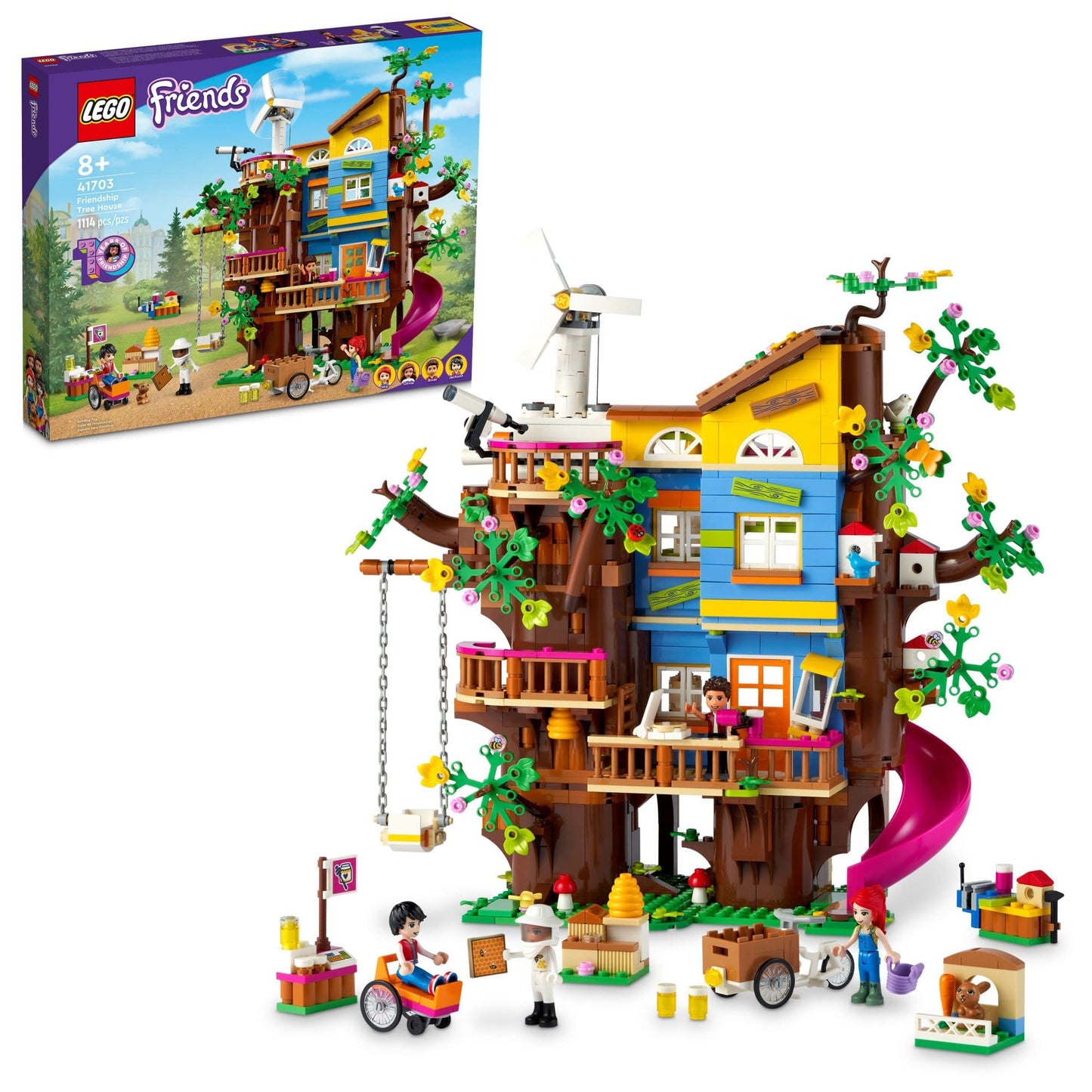 LEGO Friends Friendship Tree House 41703 – Mia Mini Doll, Eco Care Playset