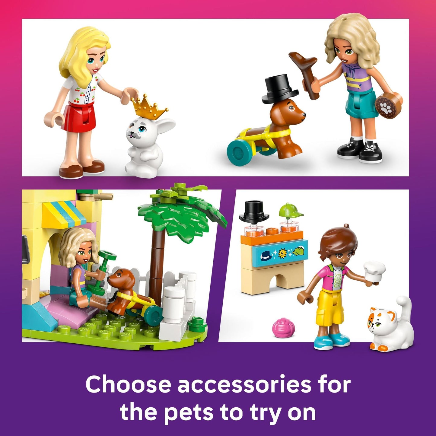 LEGO Friends Pet Accessories Shop 42650 – 3 Minidolls, Pets & Grooming Playset