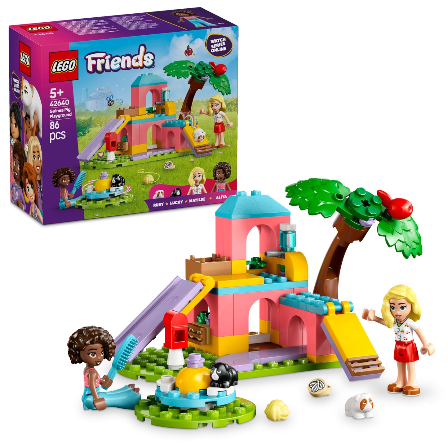 LEGO Friends Guinea Pig Playground 42640 – Build, Pretend Play & Pet Care for Kids 5+
