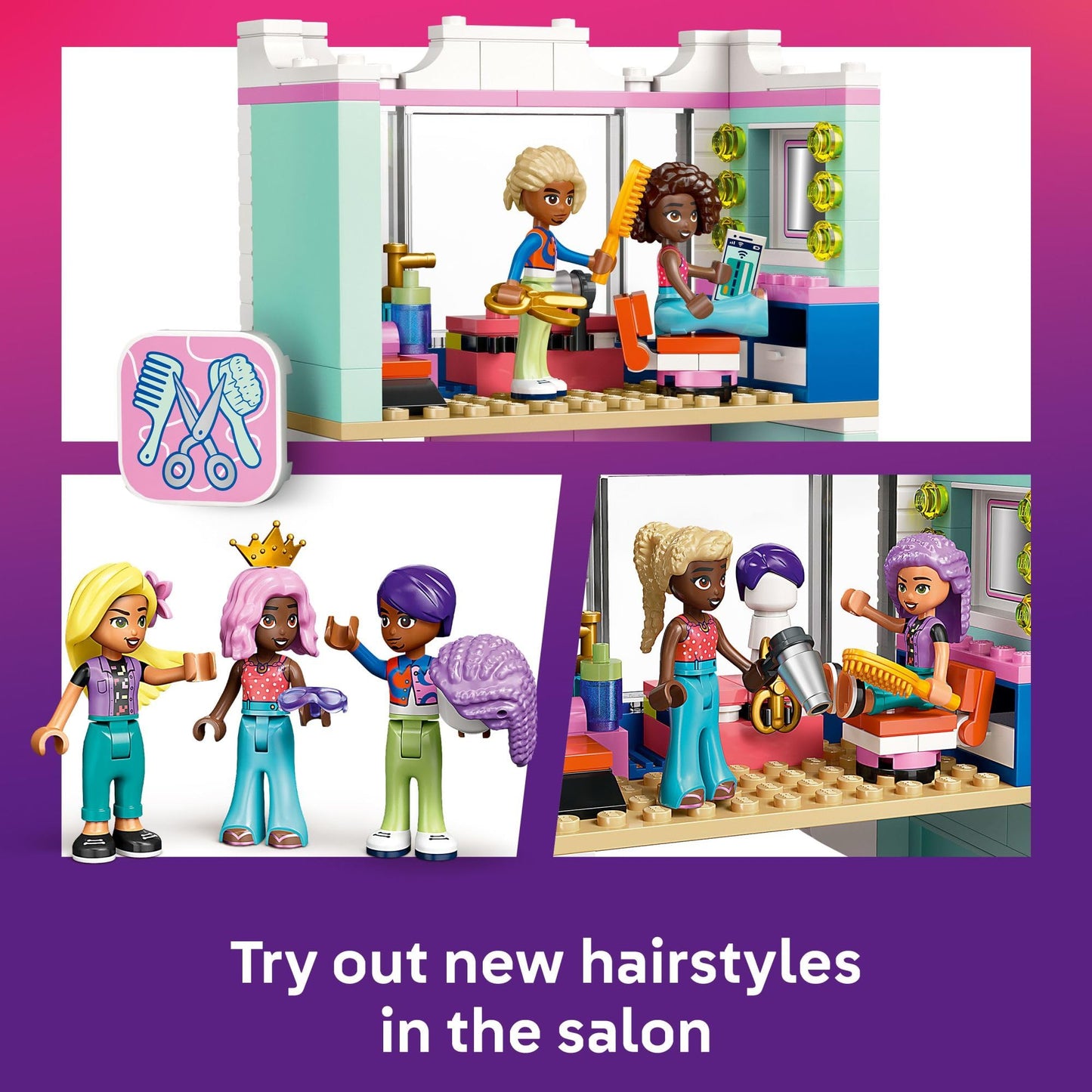 LEGO Friends Hair Salon and Accessories Store 42662 | 3 Minidolls, 347 Pieces