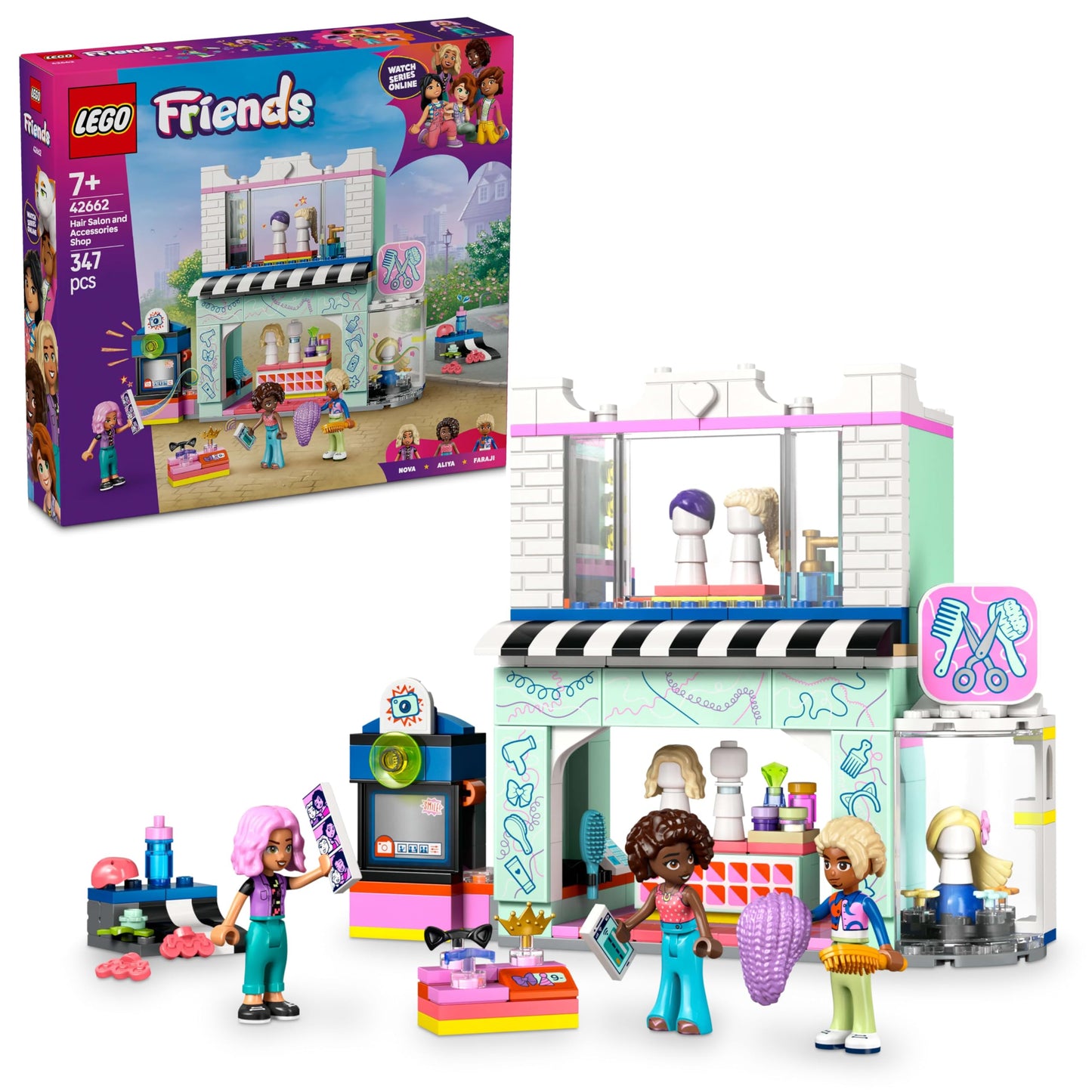 LEGO Friends Hair Salon & Accessories Shop 42662 – Imaginative Pretend Play Set for Kids 7+