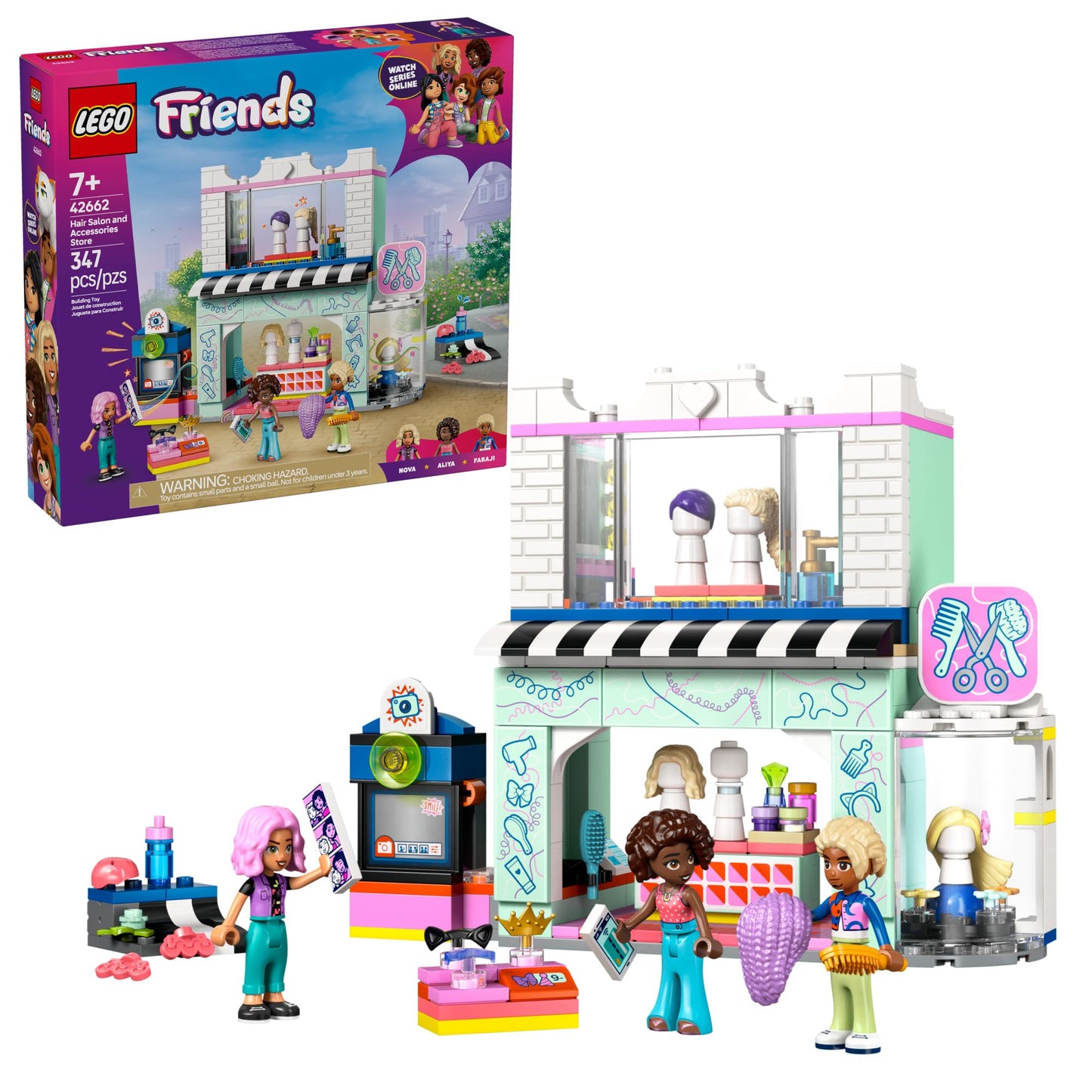 LEGO Friends Hair Salon and Accessories Store 42662 | 3 Minidolls, 347 Pieces