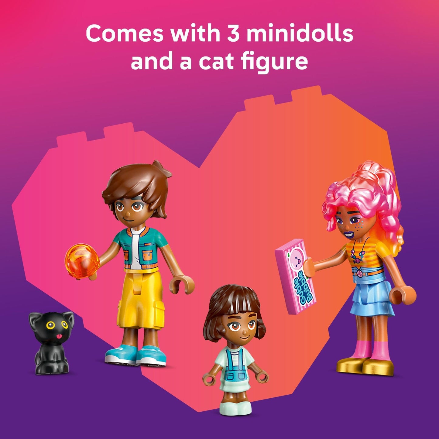 LEGO Friends Heartlake City Candy Store 42649 – 376 Pieces, 2 Minidolls & Cat Figure