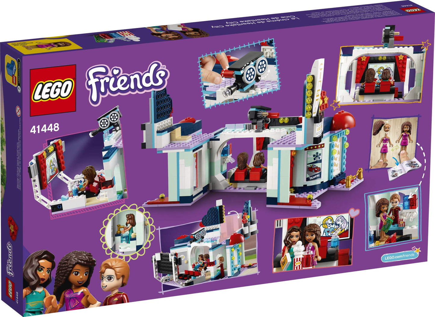LEGO Friends Heartlake City Movie Theater 41448 – 451-Piece Playset for Creative Movie Nights
