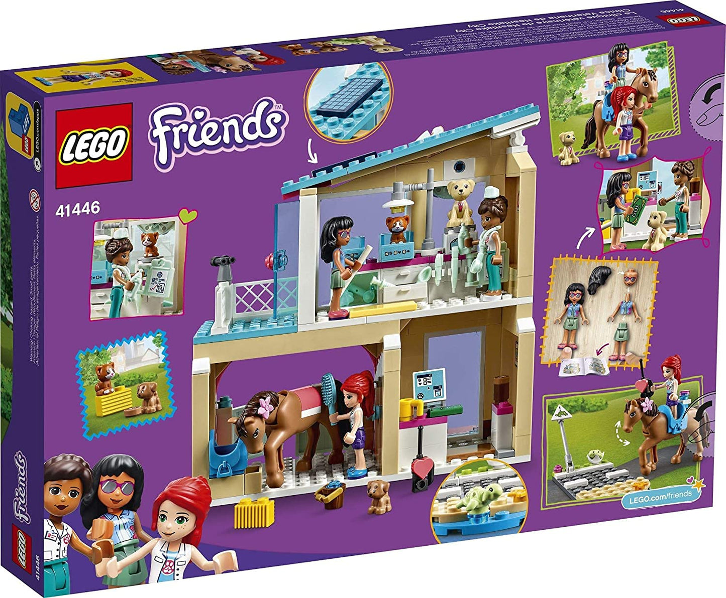 LEGO Friends Heartlake City Vet Clinic 41446 – 258-Piece Animal Care Building Kit