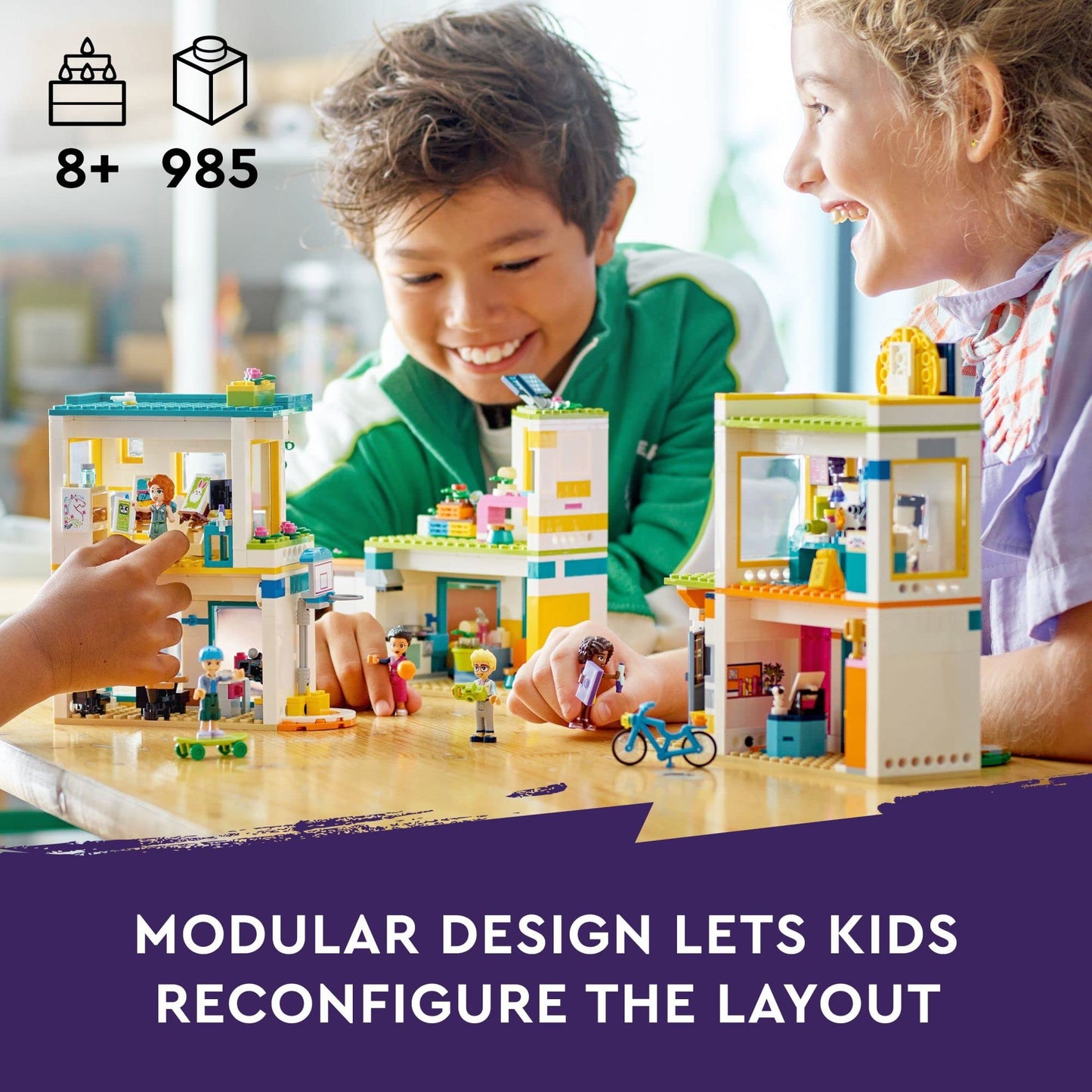 LEGO Friends Heartlake International School Playset 41731 – 985-Piece Building Toy