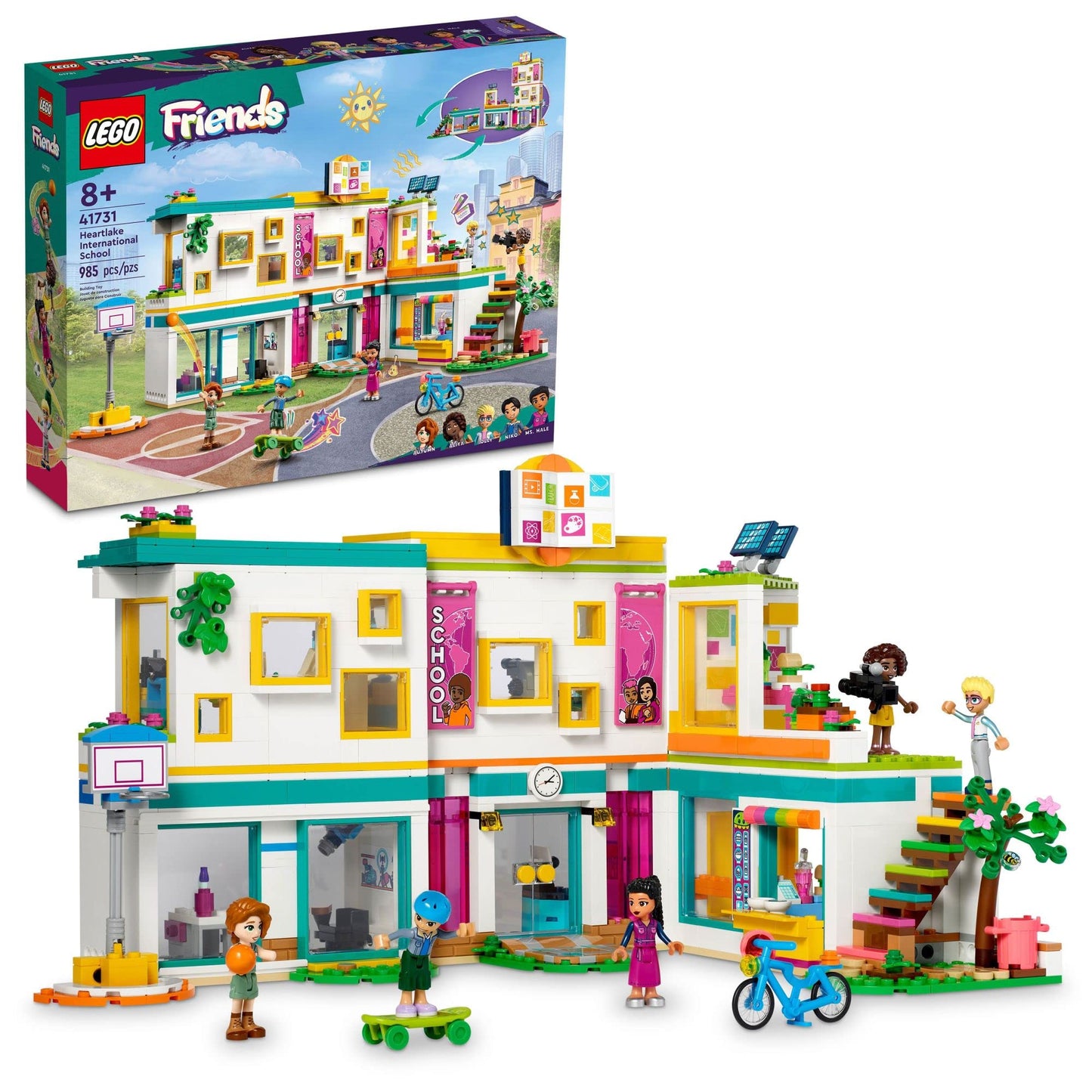 LEGO Friends Heartlake International School Playset 41731 – 985-Piece Building Toy