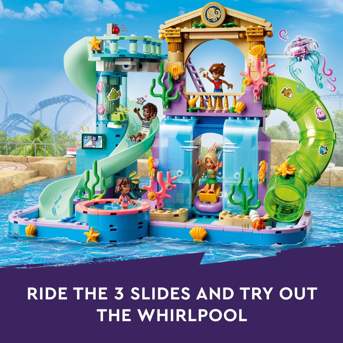 LEGO Friends Heartlake City Water Park 42630 – Buildable Toy with Mini-Dolls for Kids 8+