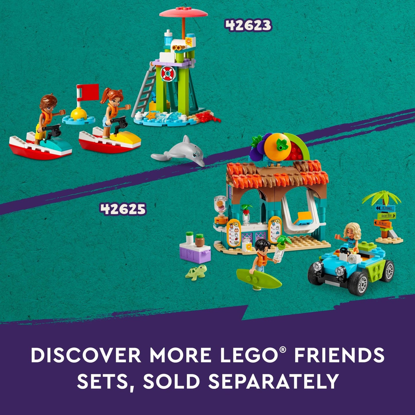 LEGO Friends Heartlake City Water Park 42630 – Buildable Toy with Mini-Dolls for Kids 8+