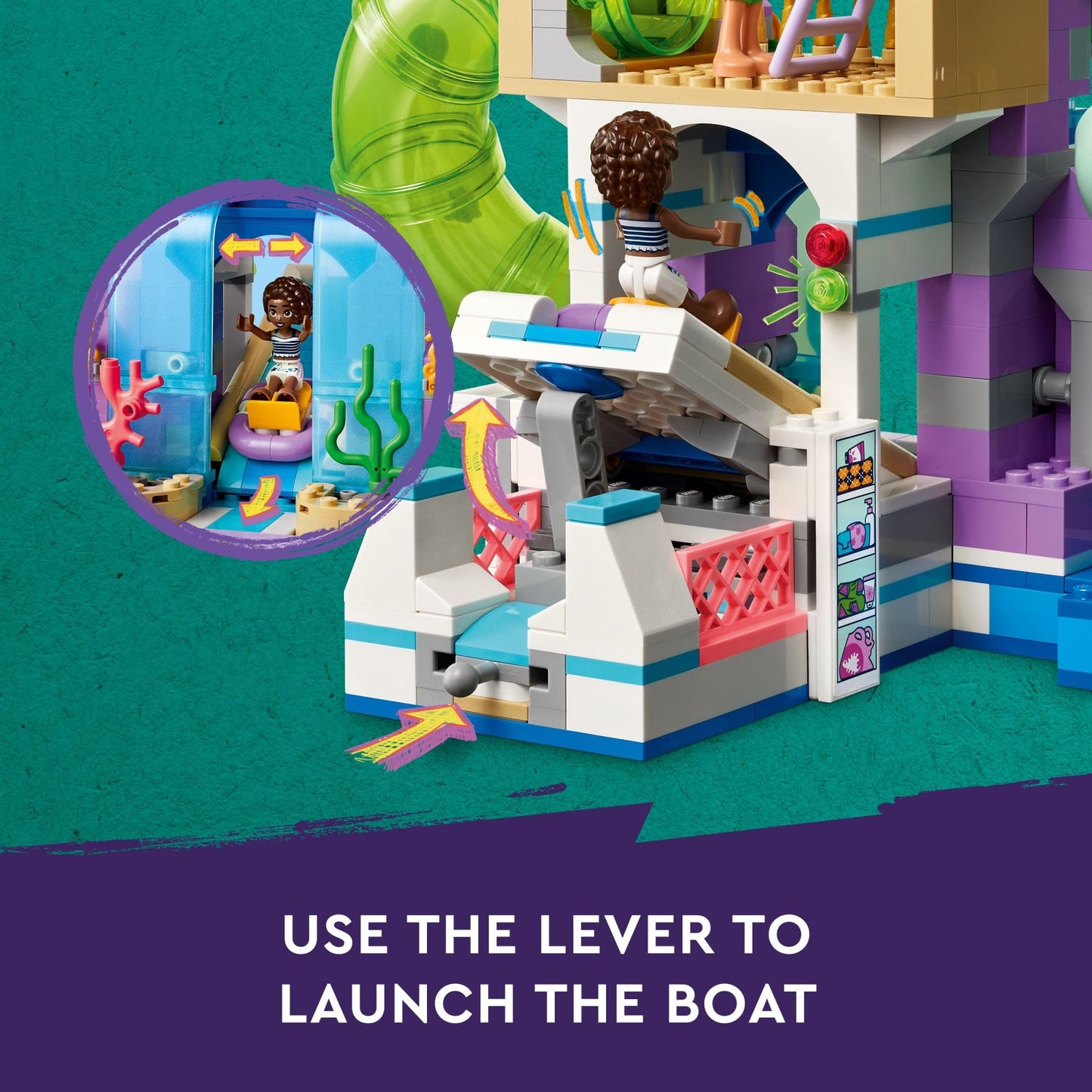 LEGO Friends Heartlake City Water Park 42630 – Buildable Toy with Mini-Dolls for Kids 8+