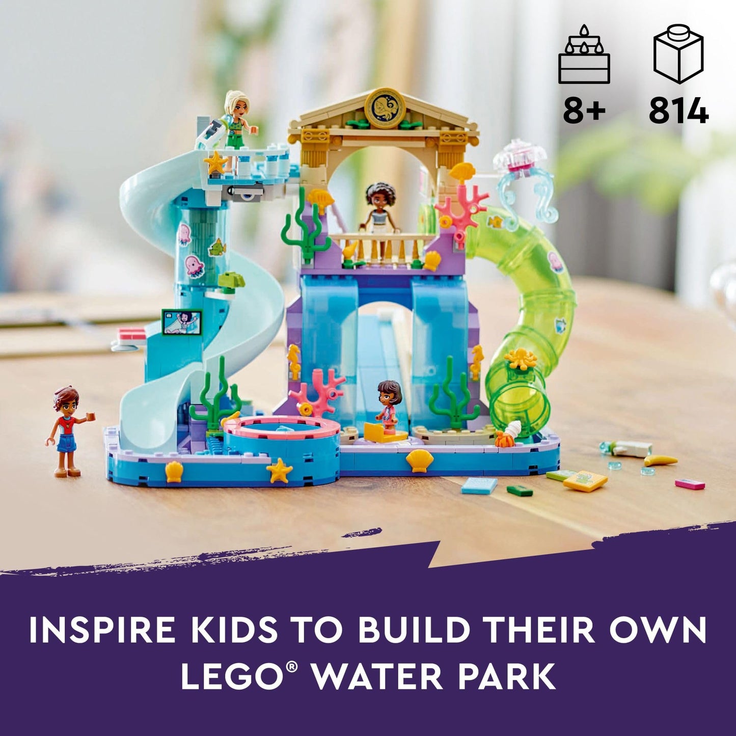 LEGO Friends Heartlake City Water Park 42630 – Buildable Toy with Mini-Dolls for Kids 8+