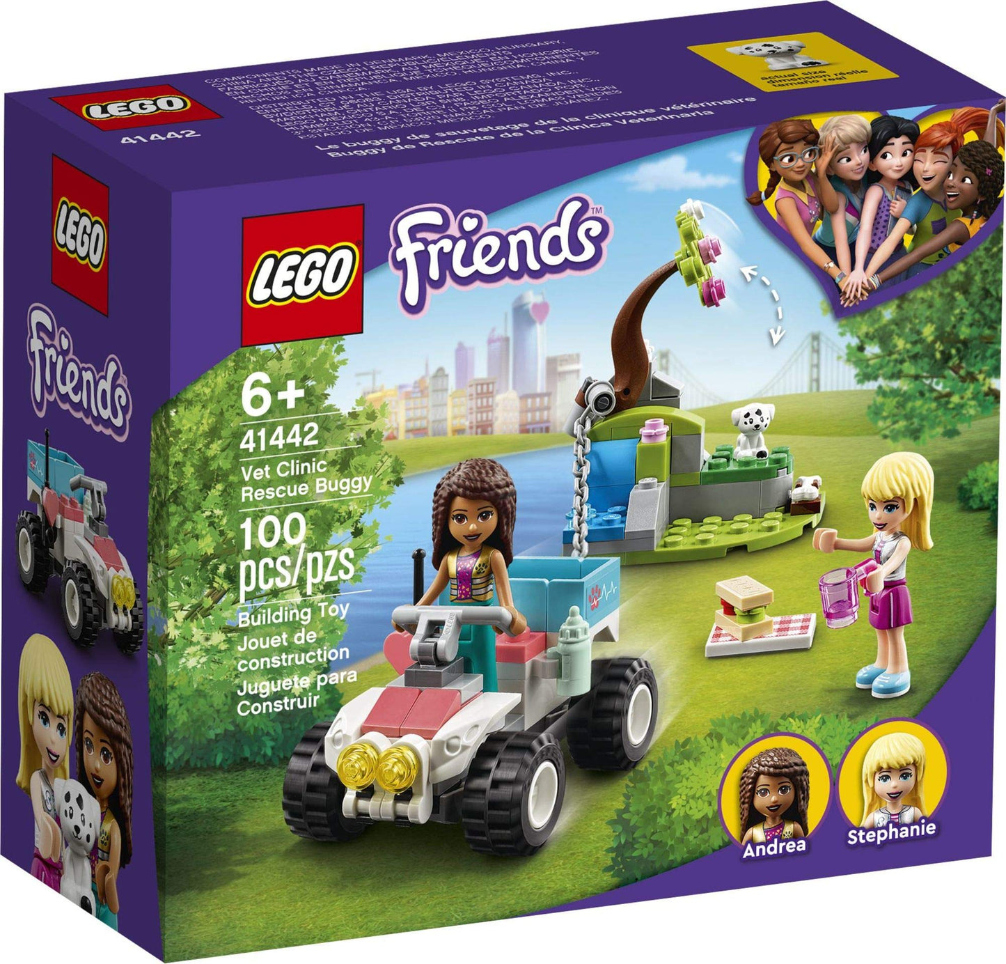 LEGO Friends Vet Clinic Rescue Buggy 41442 | 100 Pieces | Vet Toy Set for Kids 6+