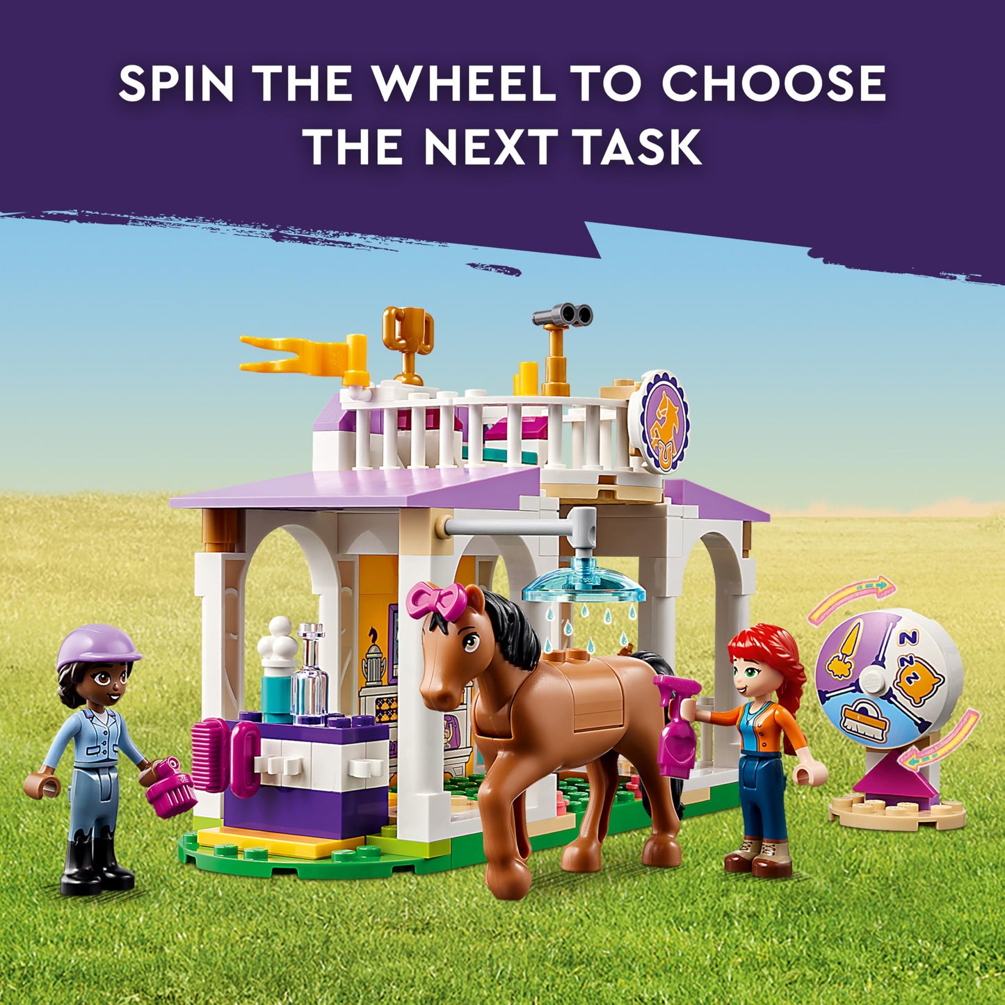 LEGO Friends Horse Training 41746 – 2 Mini-Dolls, Stable & Accessories | Ages 4+