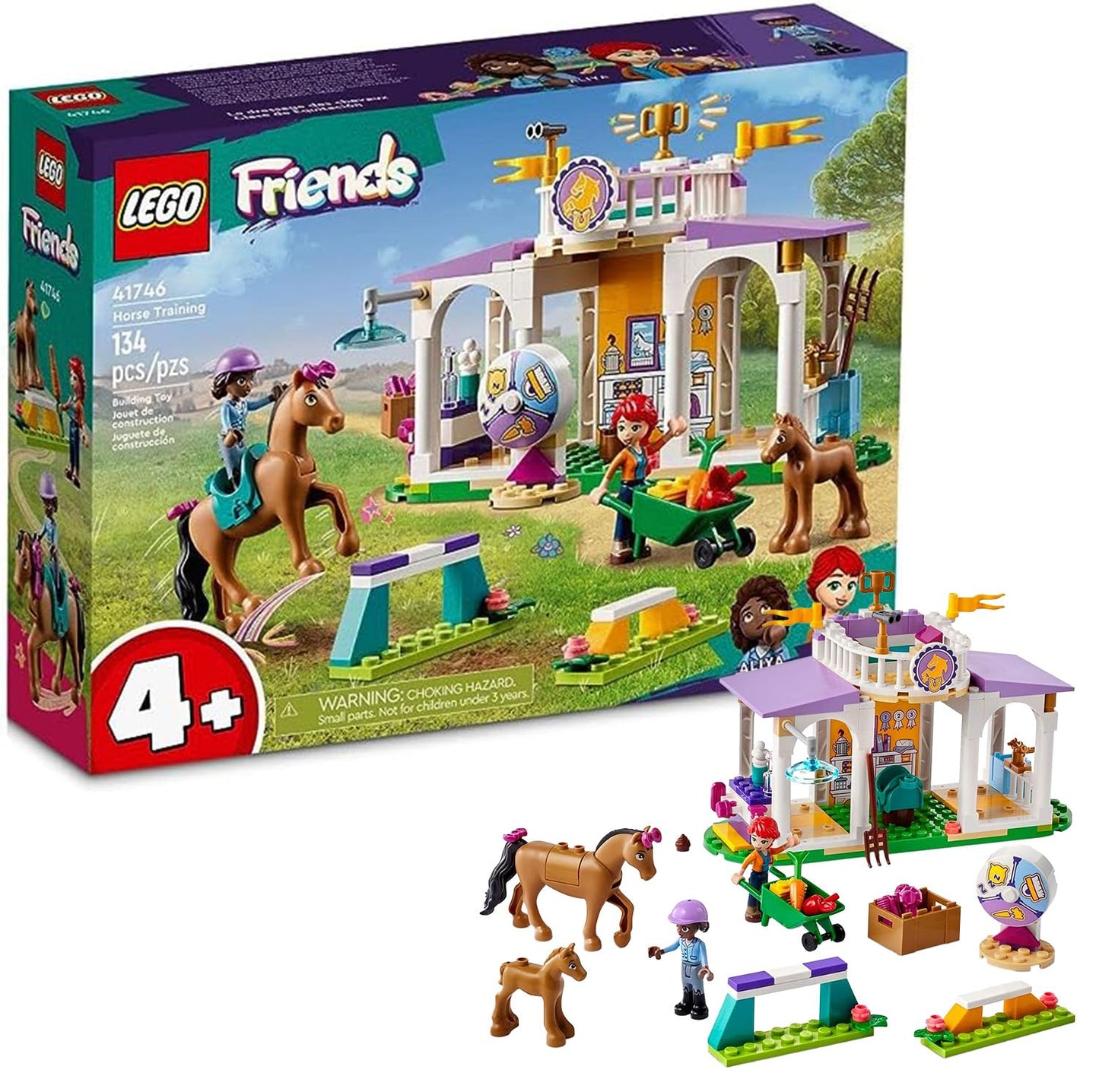 LEGO Friends Horse Training 41746 – 2 Mini-Dolls, Stable & Accessories | Ages 4+
