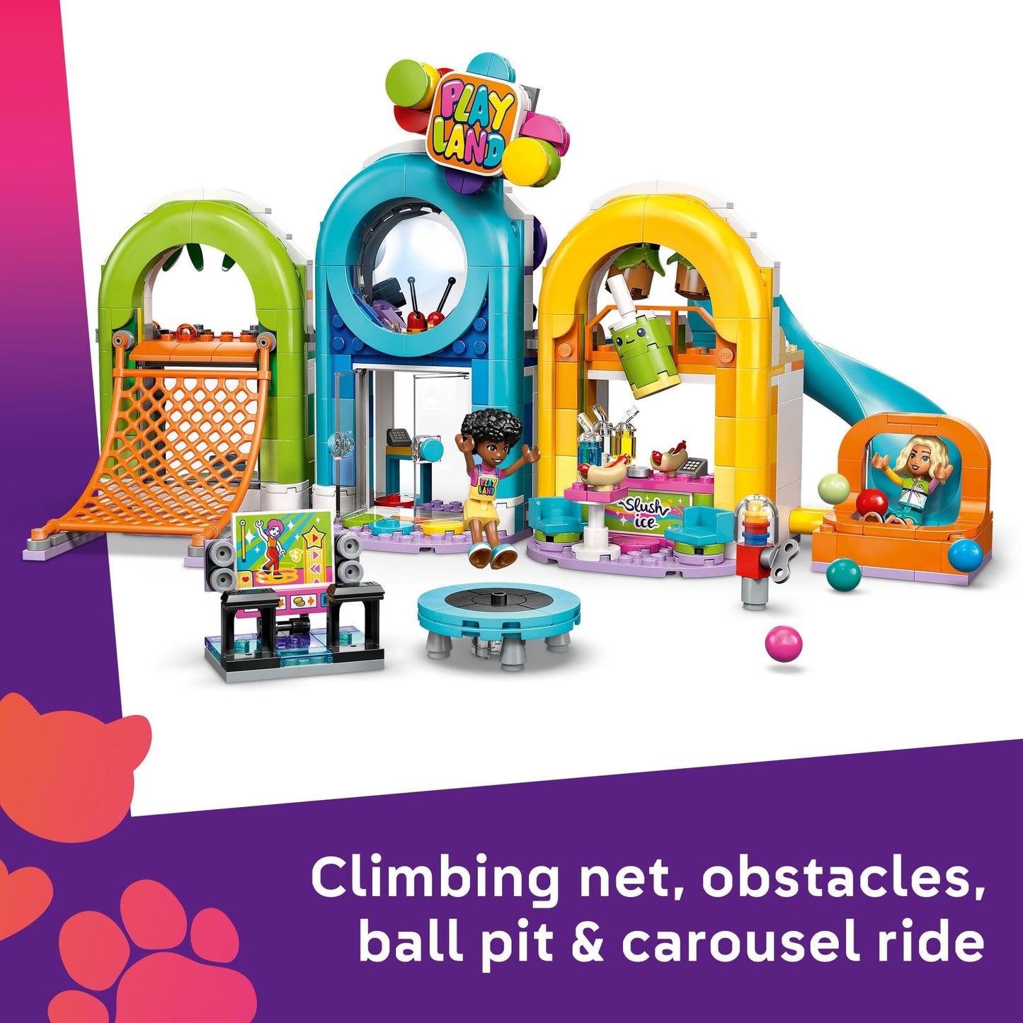 LEGO Friends Fun Indoor Playground 42686 – 668-Piece Pretend Play Set with Sonia, Liann & Nova