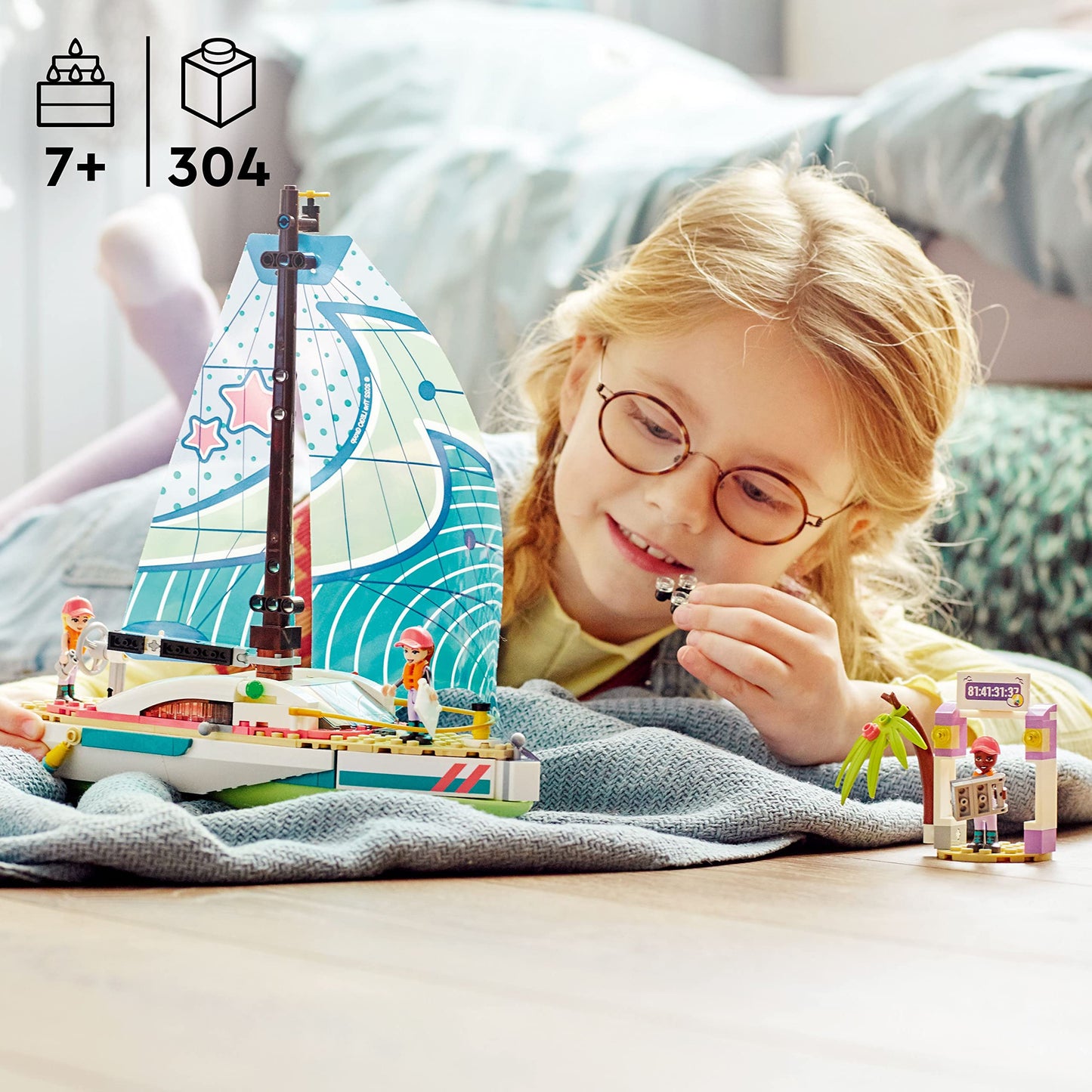 LEGO Friends Stephanie's Sailing Adventure 41716 – Sailboat Set with Island & Drone (Age 7+)