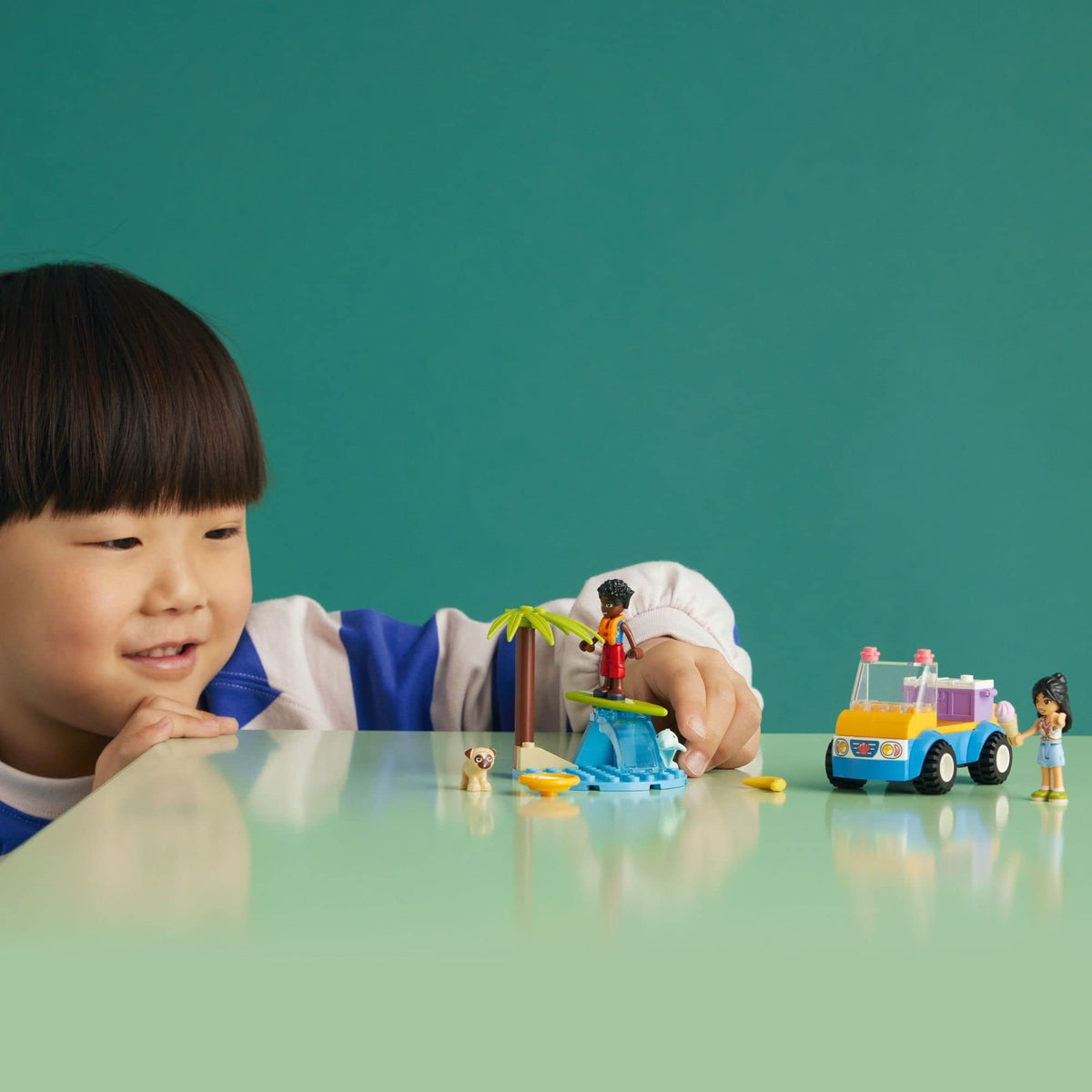 LEGO Friends Beach Buggy Fun 41725 Building Toy Set for Ages 4+ | 2 Mini-Dolls, Dog & Dolphin