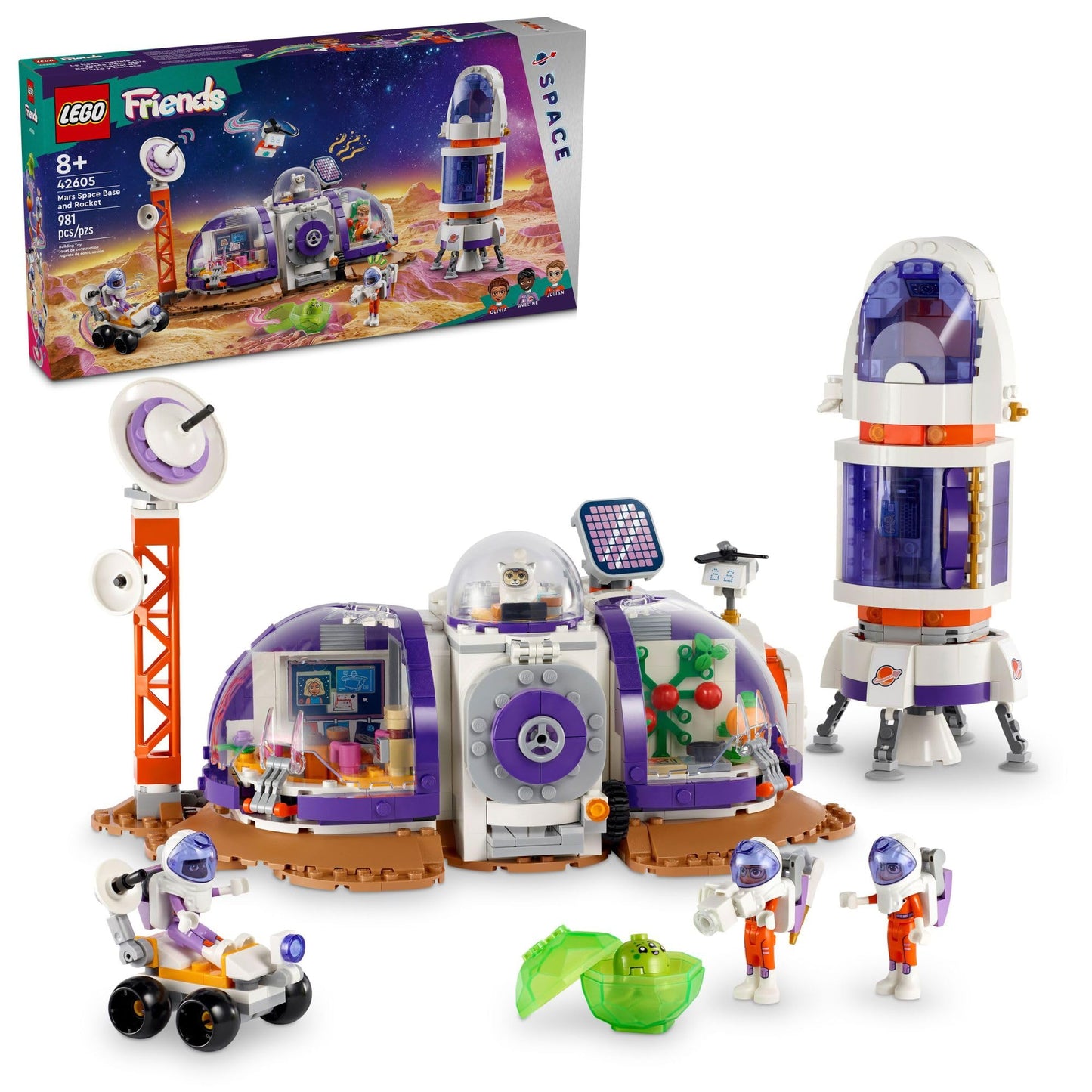 LEGO Friends Mars Space Base and Rocket Set (42605) – STEM Space Toy for Kids 8+