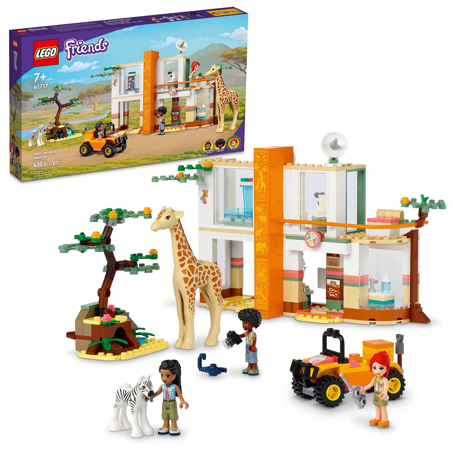 LEGO Friends Mia's Wildlife Rescue 41717 — Zebra & Giraffe Safari Set (Ages 7+)