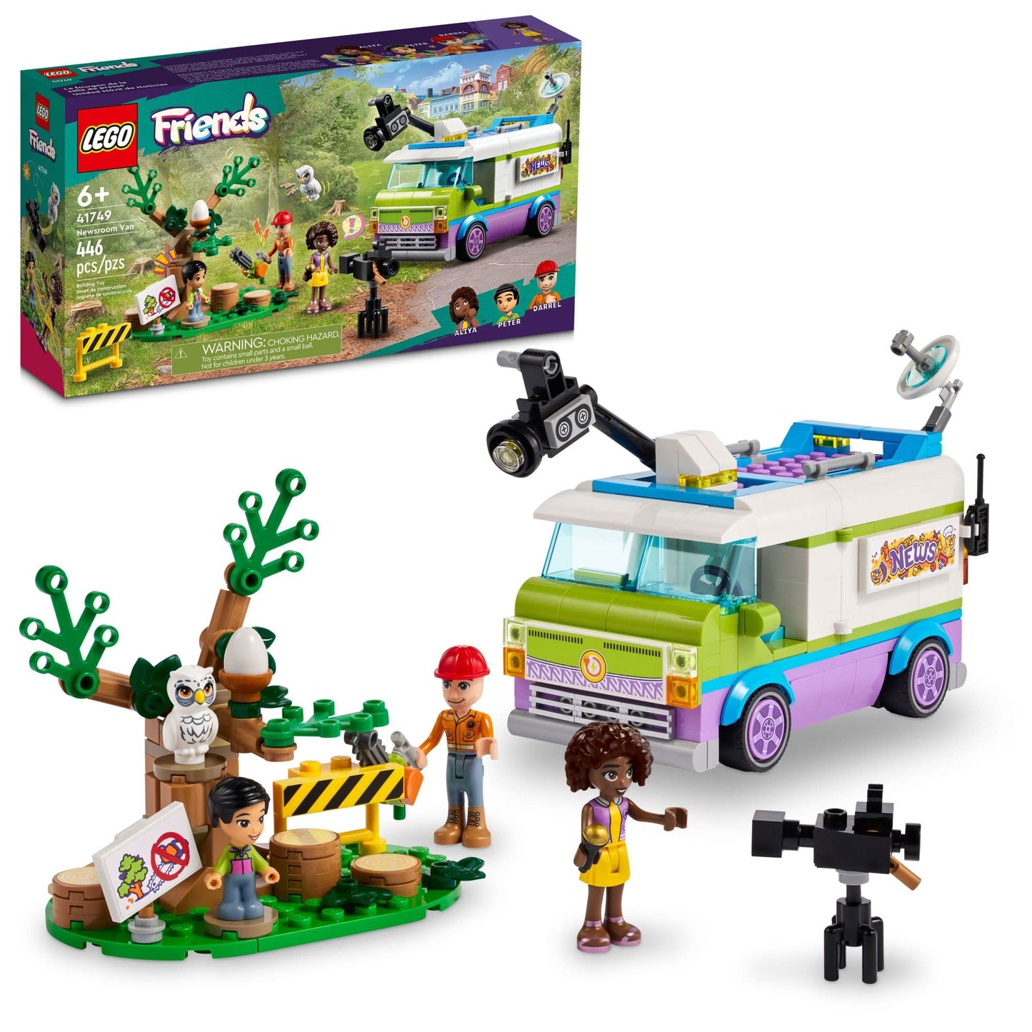 LEGO Friends Newsroom Van 41749 – Pretend Newsroom Playset for Kids 6+