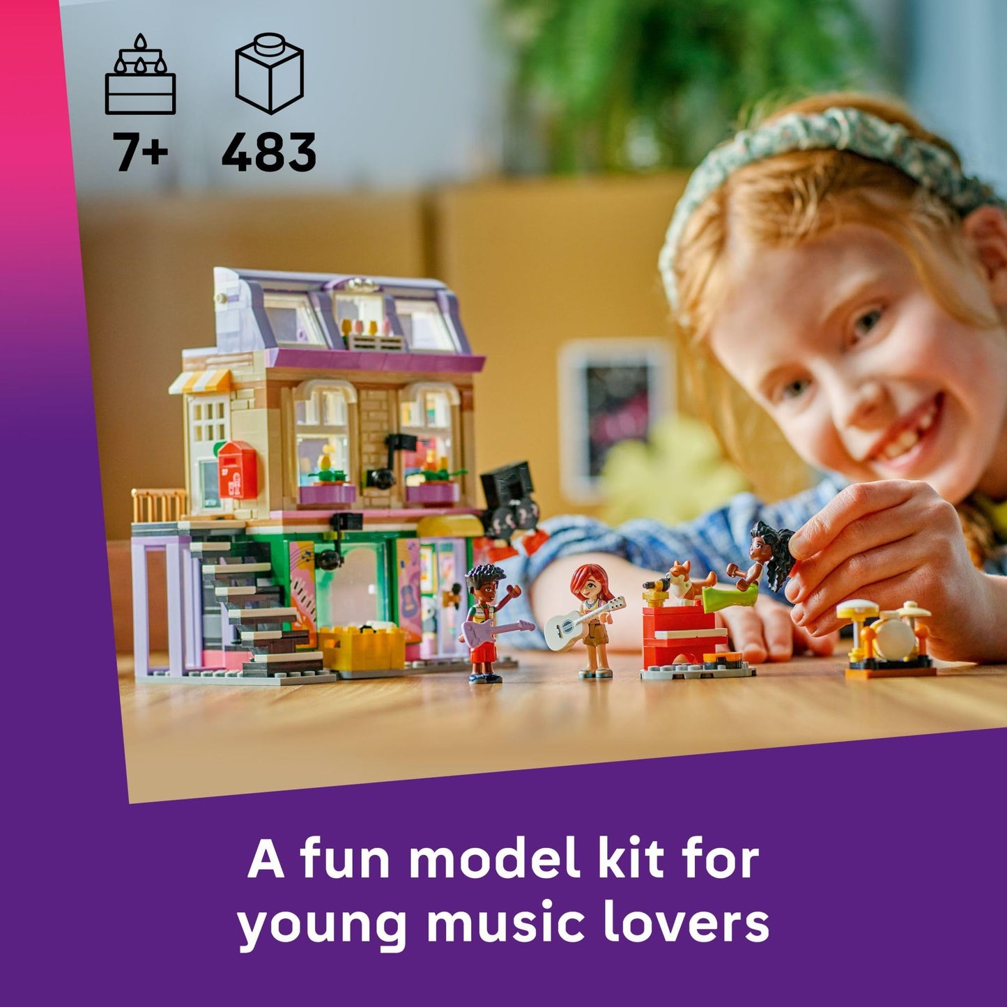 LEGO Friends Music Store & Apartment Building Set 42653 – Creative Musical Play for Kids 7+