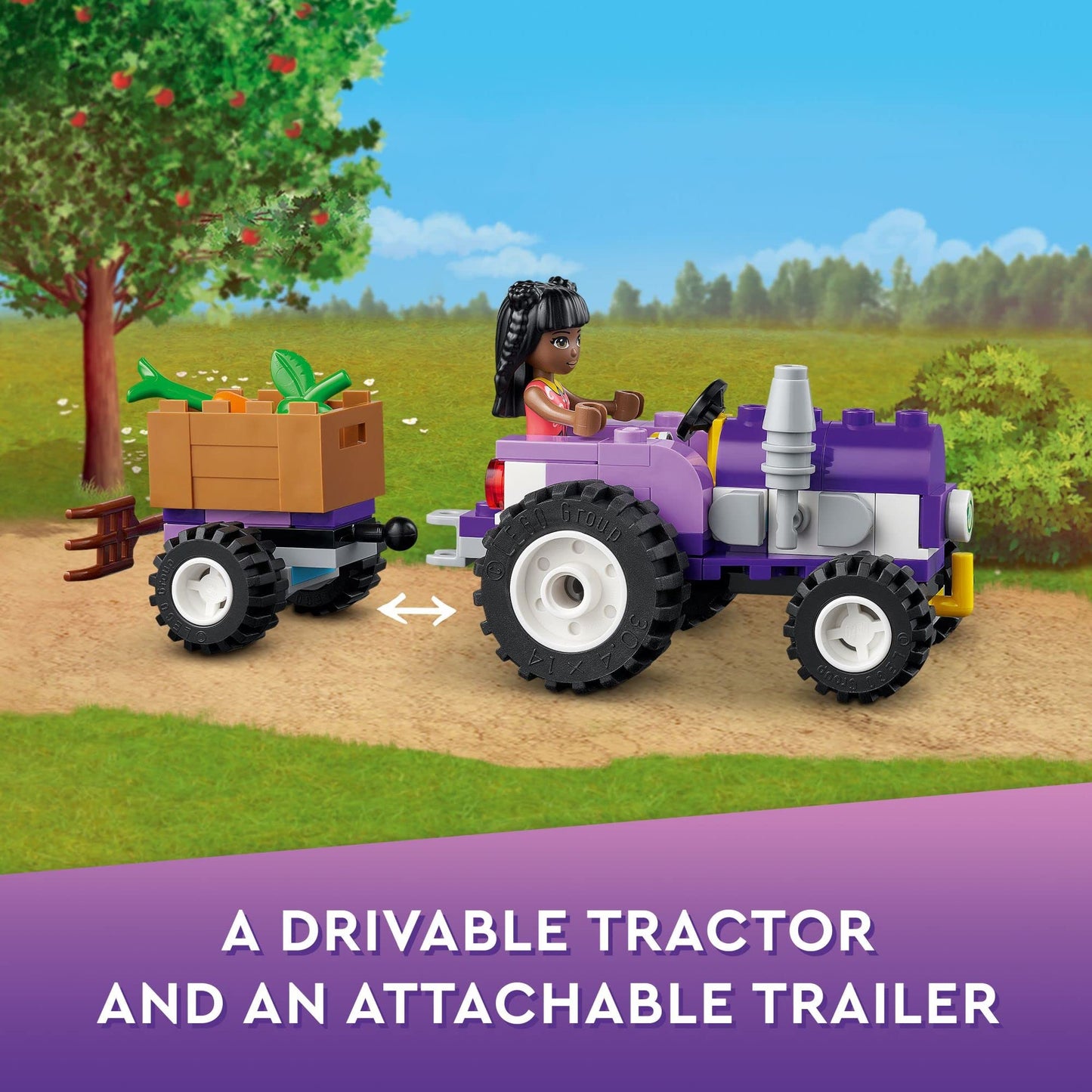 LEGO Friends Organic Farm House Set 41721 — Farm Playset with Tractor, Animals & Mini-Dolls