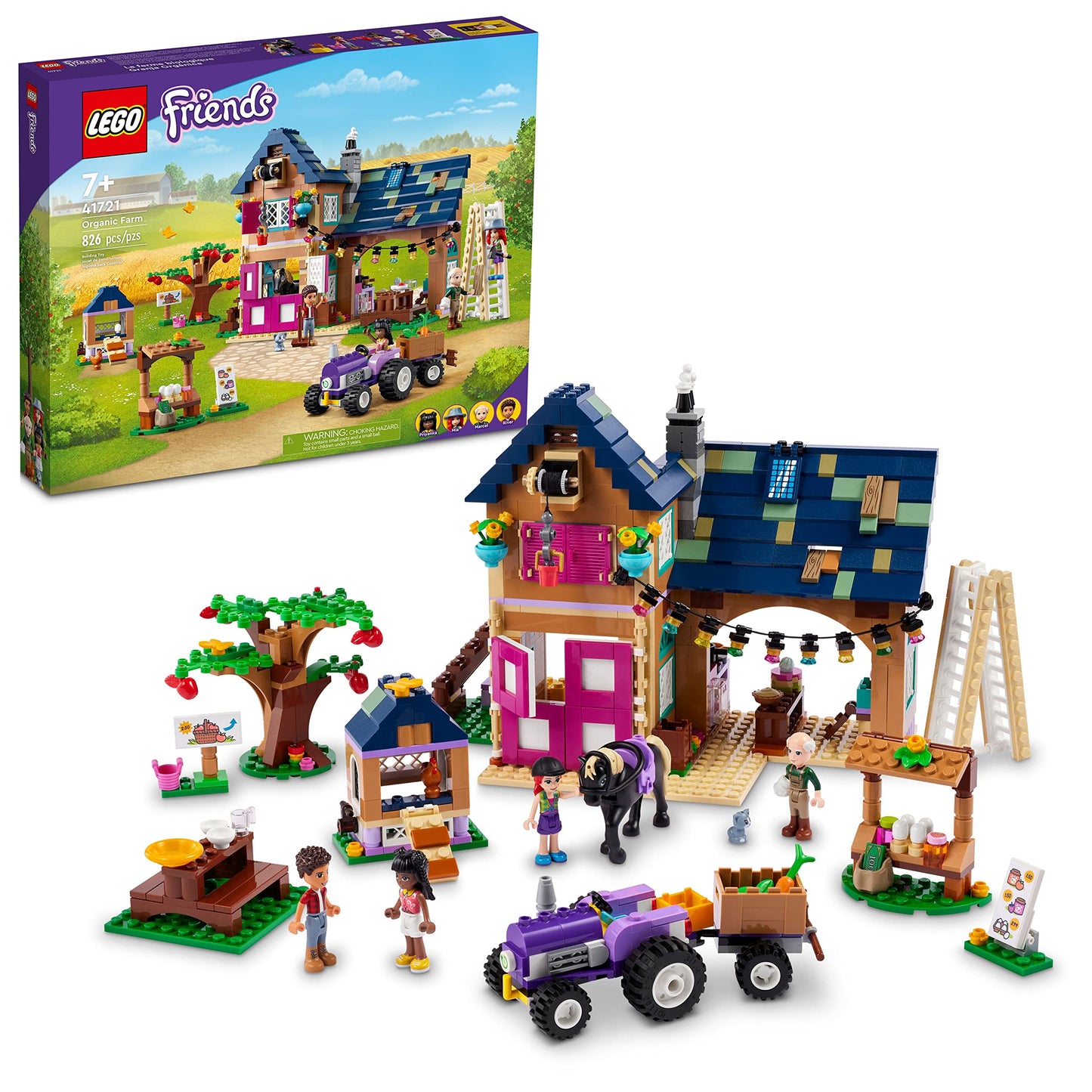 LEGO Friends Organic Farm House Set 41721 – Farm Playset with Tractor, Horse & Animals
