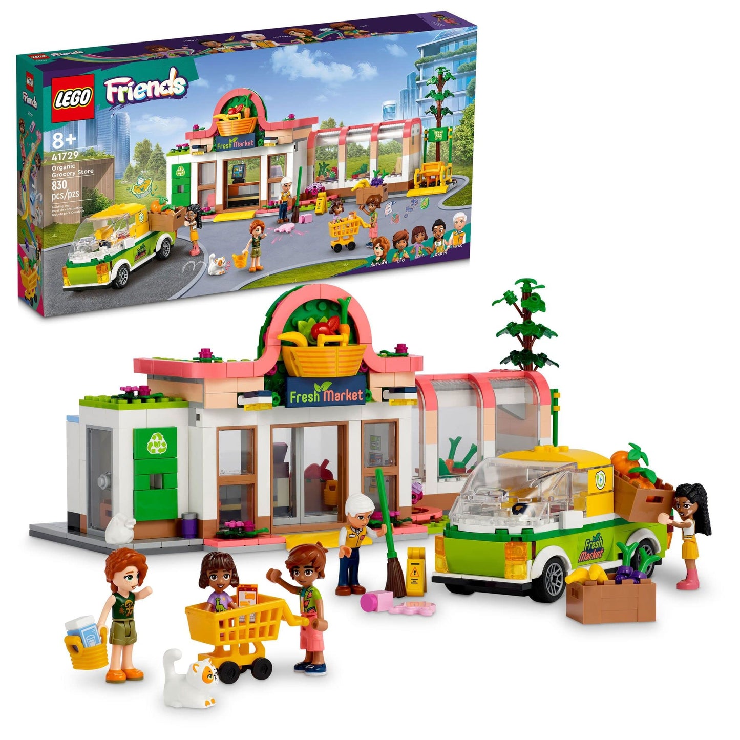 LEGO Friends Organic Grocery Store 41729 – 830-Piece Heartlake City Supermarket Playset for Kids 8+