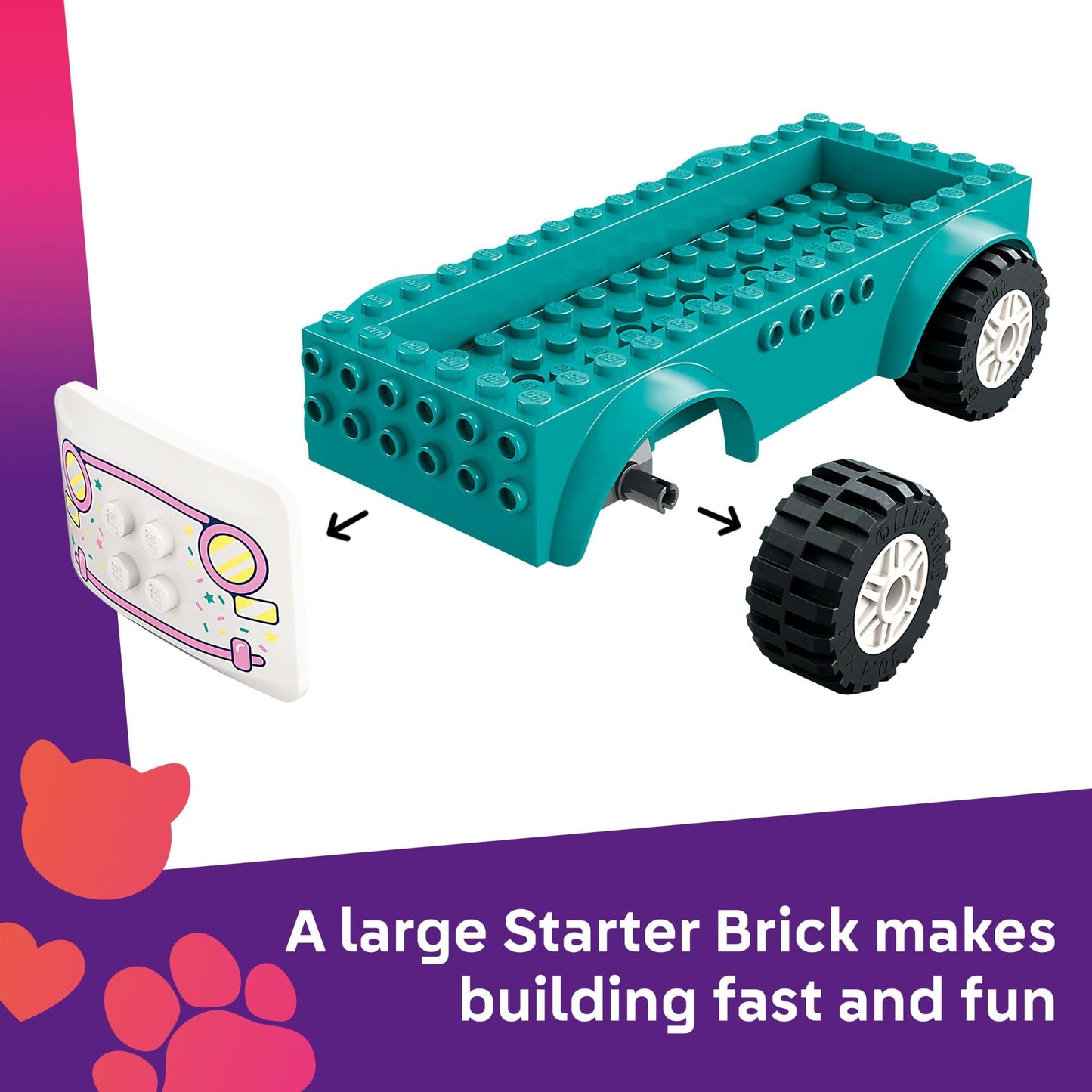 LEGO Friends Heartlake City Ice Cream Truck 42644 – Pretend Play Toy with 92 Pieces