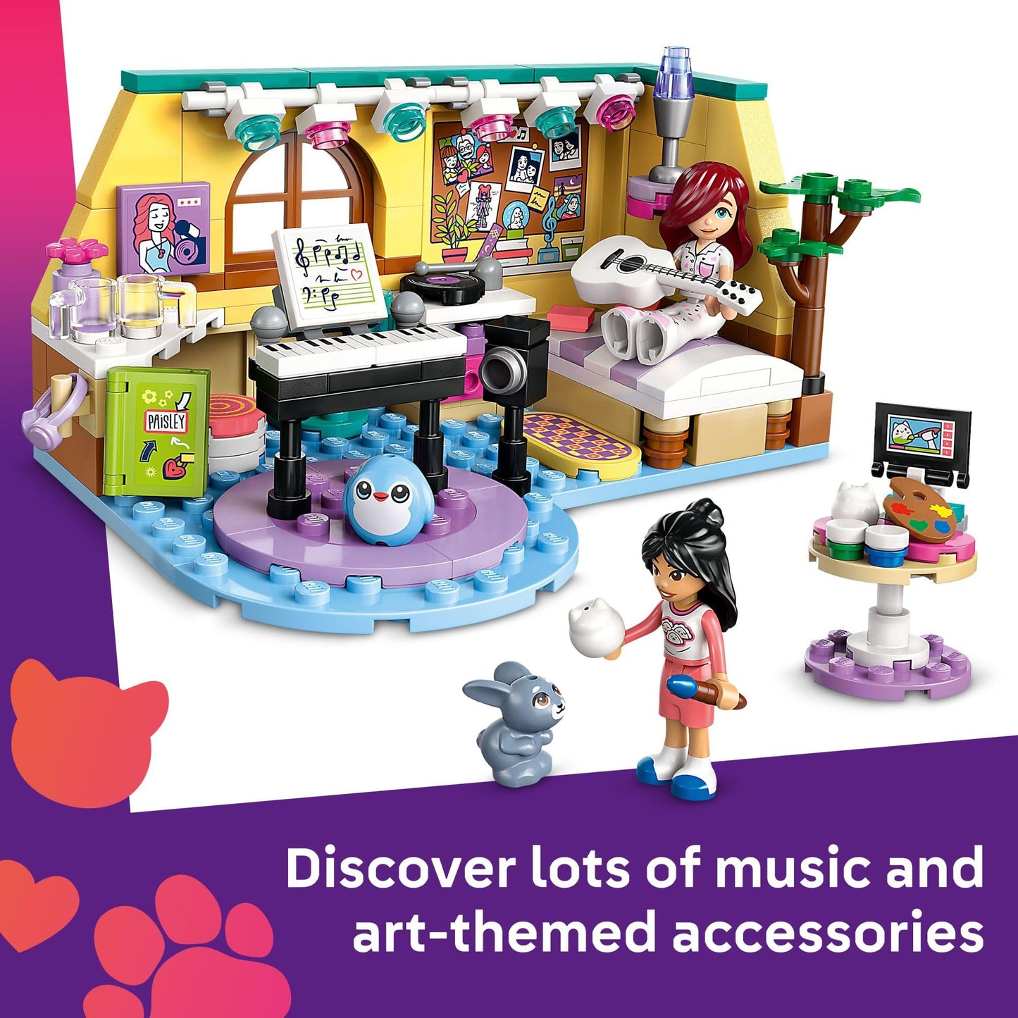 LEGO Friends Paisley’s Room 42647 – Art & Music Playset with 2 Minidolls
