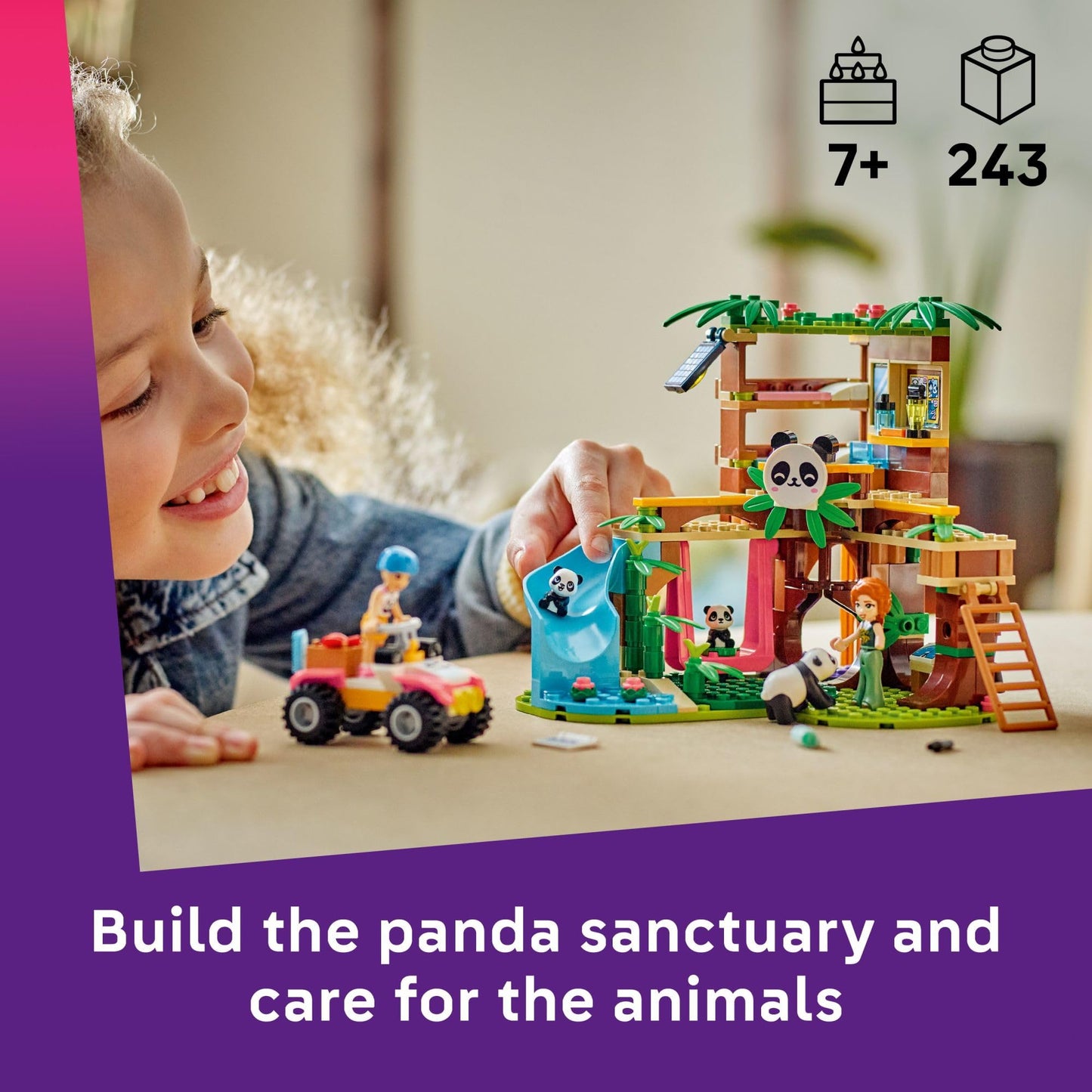 LEGO Friends Panda Sanctuary Animal Care (42648) – Build, Nurture & Explore with Panda Toys