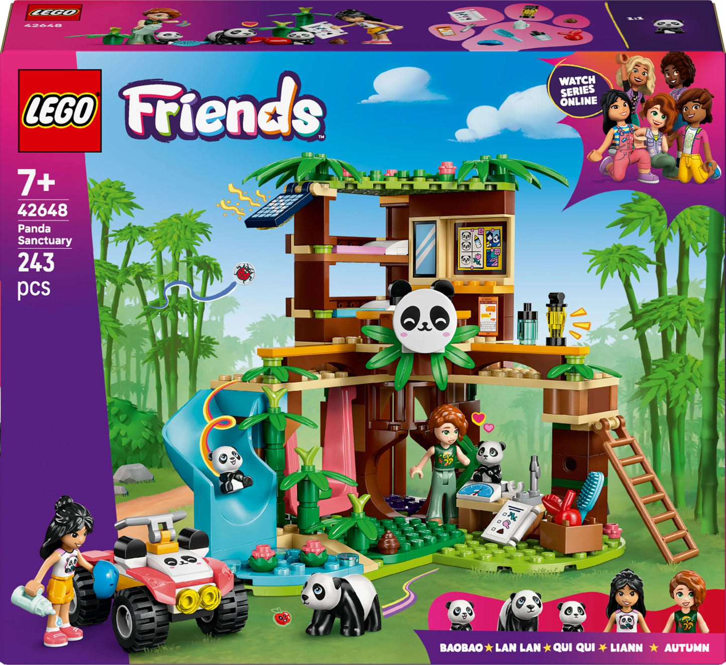 LEGO Friends Panda Sanctuary 42648 | Creative Wildlife Playset for Kids 7–9