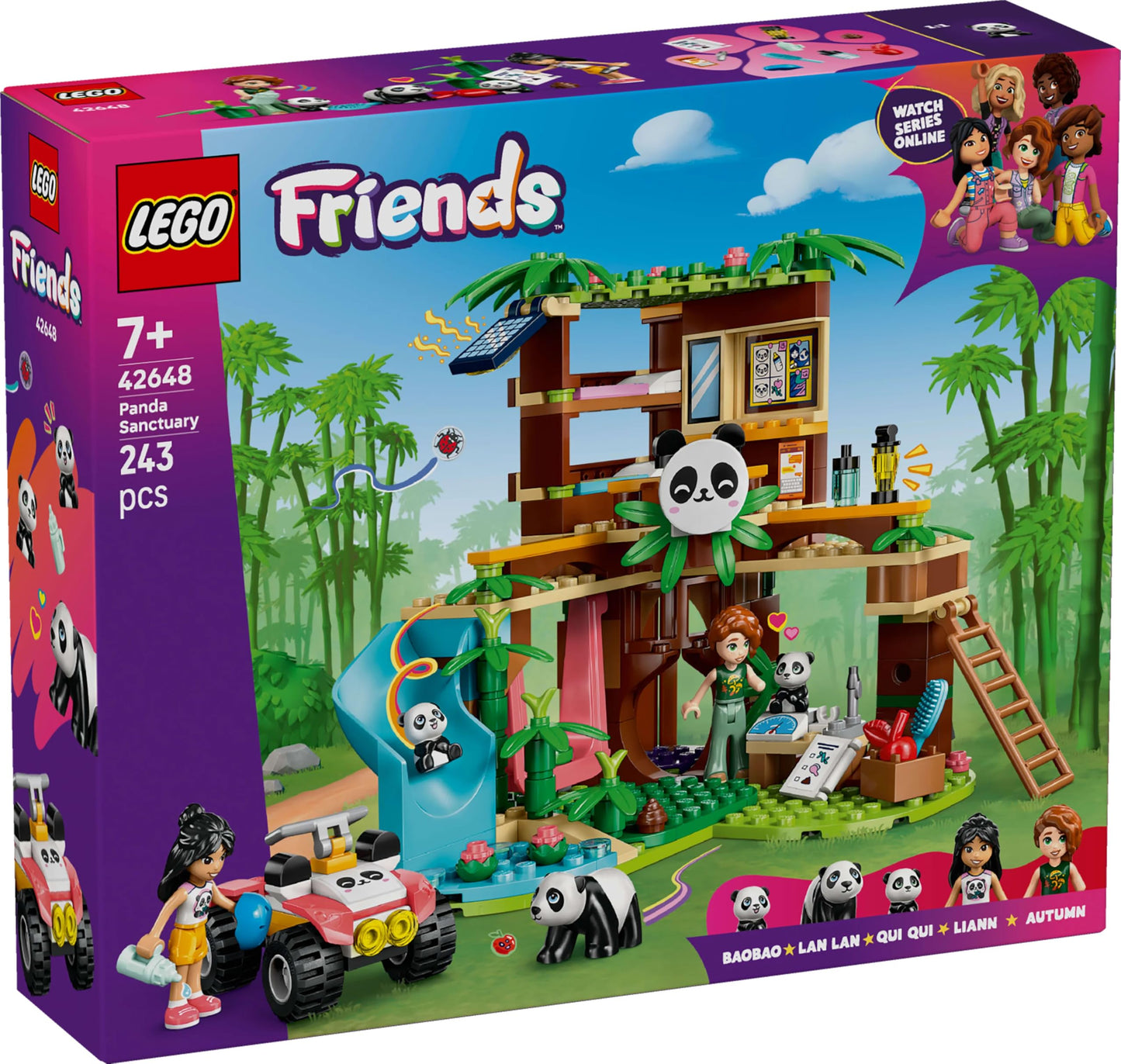 LEGO Friends Panda Sanctuary 42648 | Creative Wildlife Playset for Kids 7–9