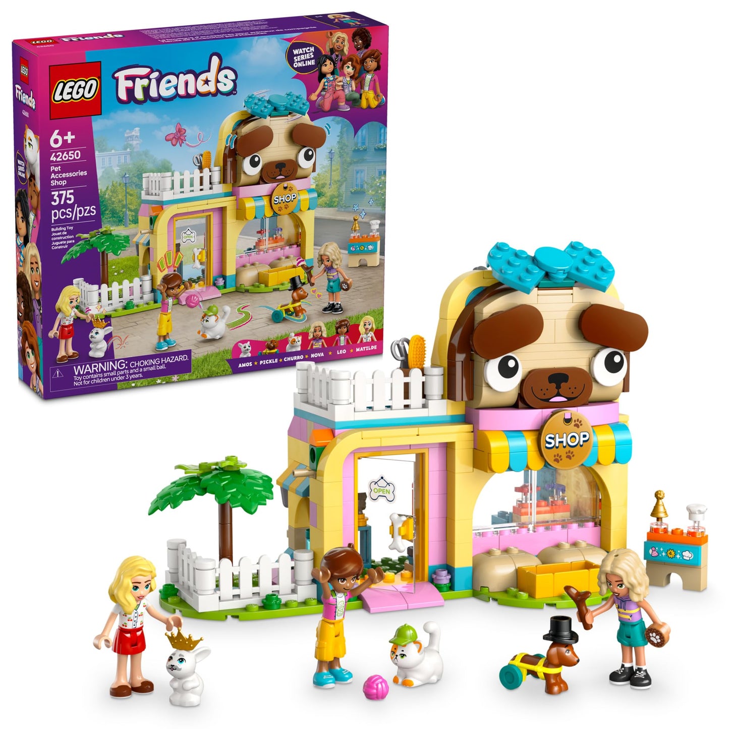 LEGO Friends Pet Accessories Shop 42650 – 3 Minidolls, Pets & Grooming Playset