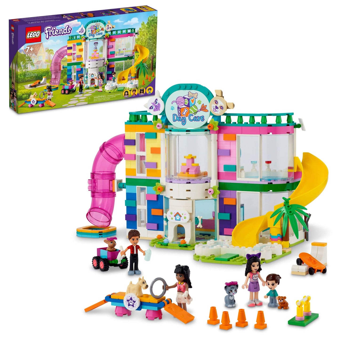 LEGO Friends Pet Day-Care Center 41718 | Heartlake City Toy for Kids 7+ | 593 Pieces