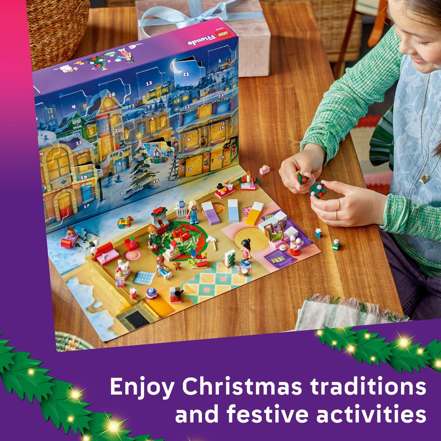 LEGO Friends Advent Calendar 2025 – 24 Surprises, 5 Minidolls & 5 Pets (42668)