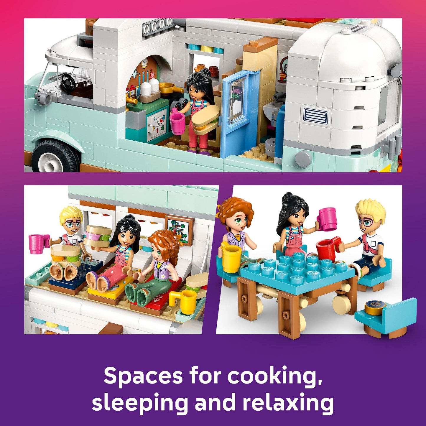 LEGO Friends Friendship Camper Van Adventure 42663 – 778-Piece Camping Set